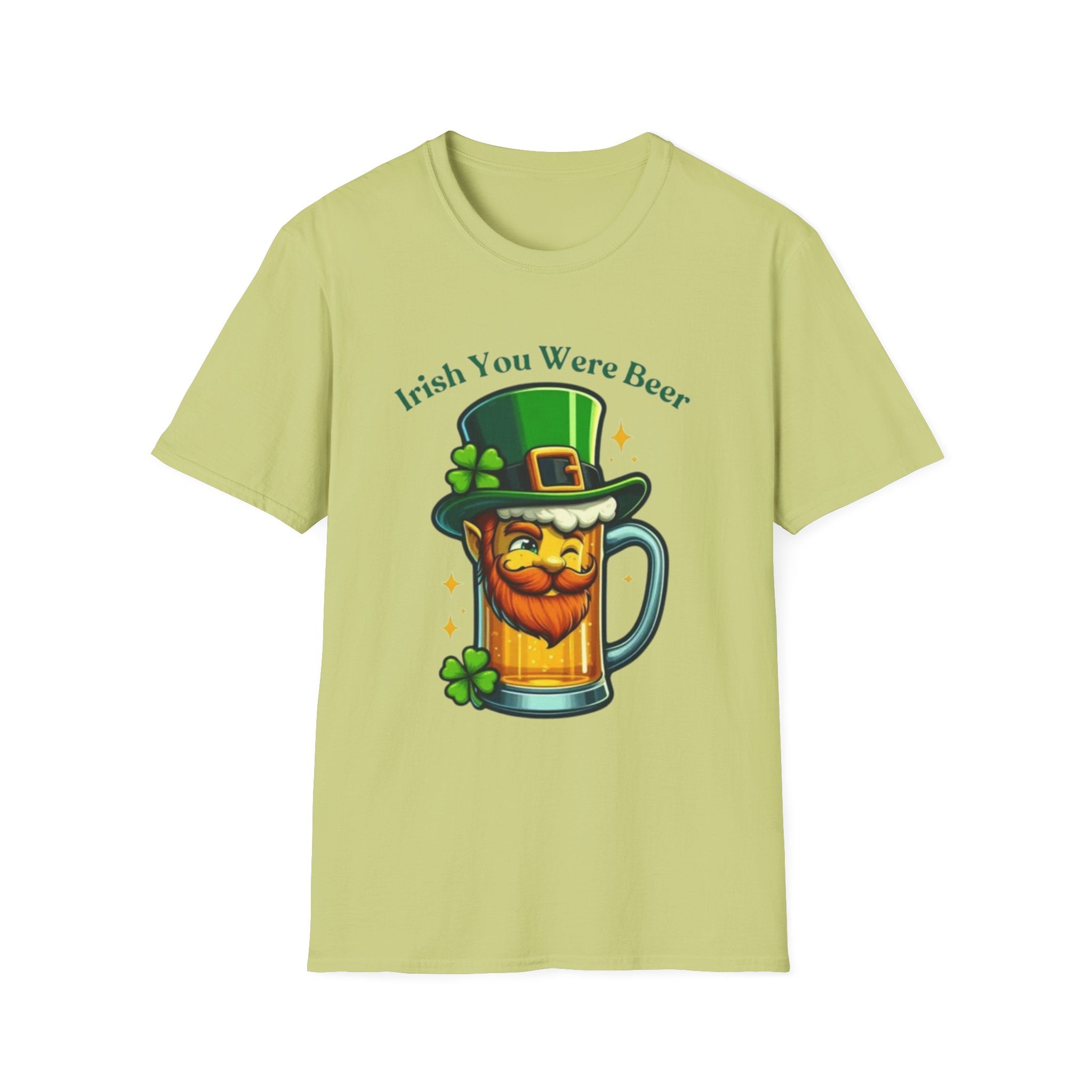 Irish You Were Beer T-Shirt — Funny St. Patrick’s Day Leprechaun Beer Tee by Printify