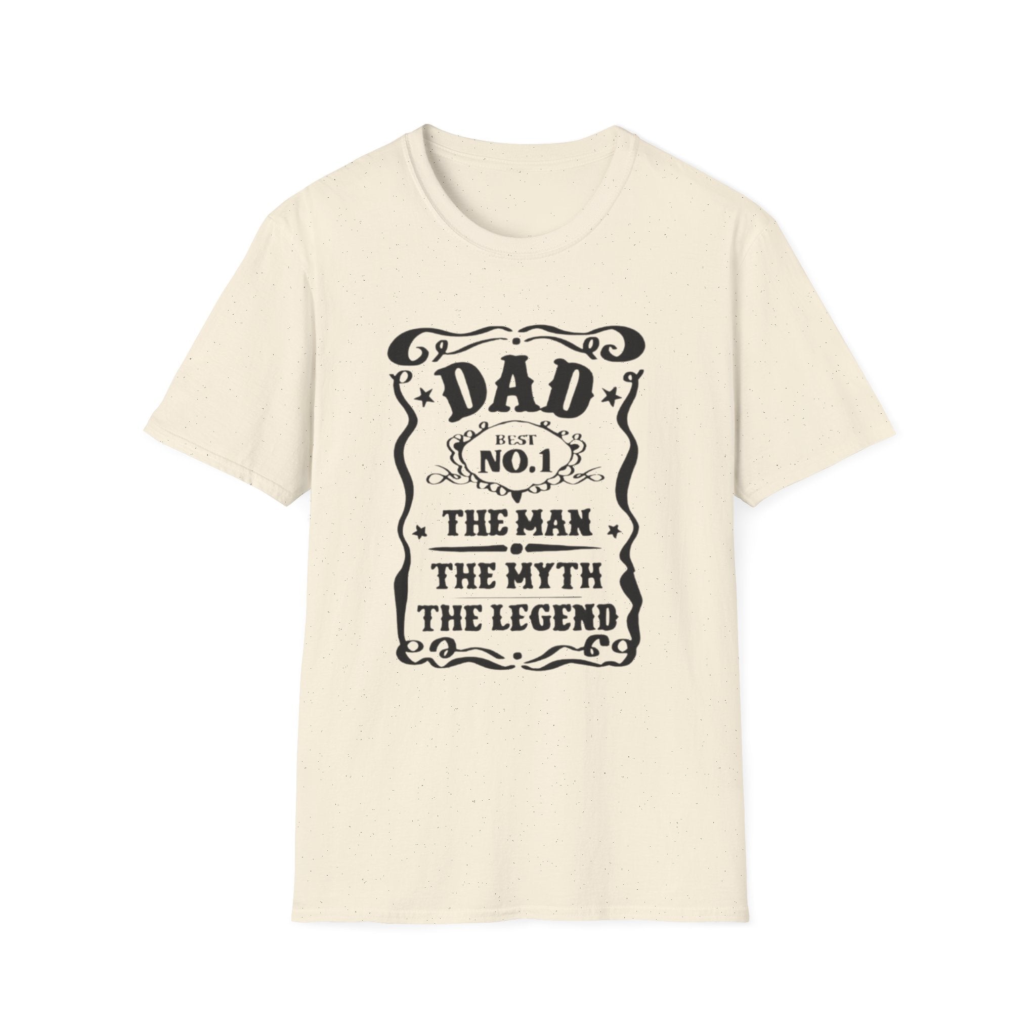 Dad No.1 T-Shirt — "The Man, The Myth, The Legend" Vintage Father's Day Tee by Printify