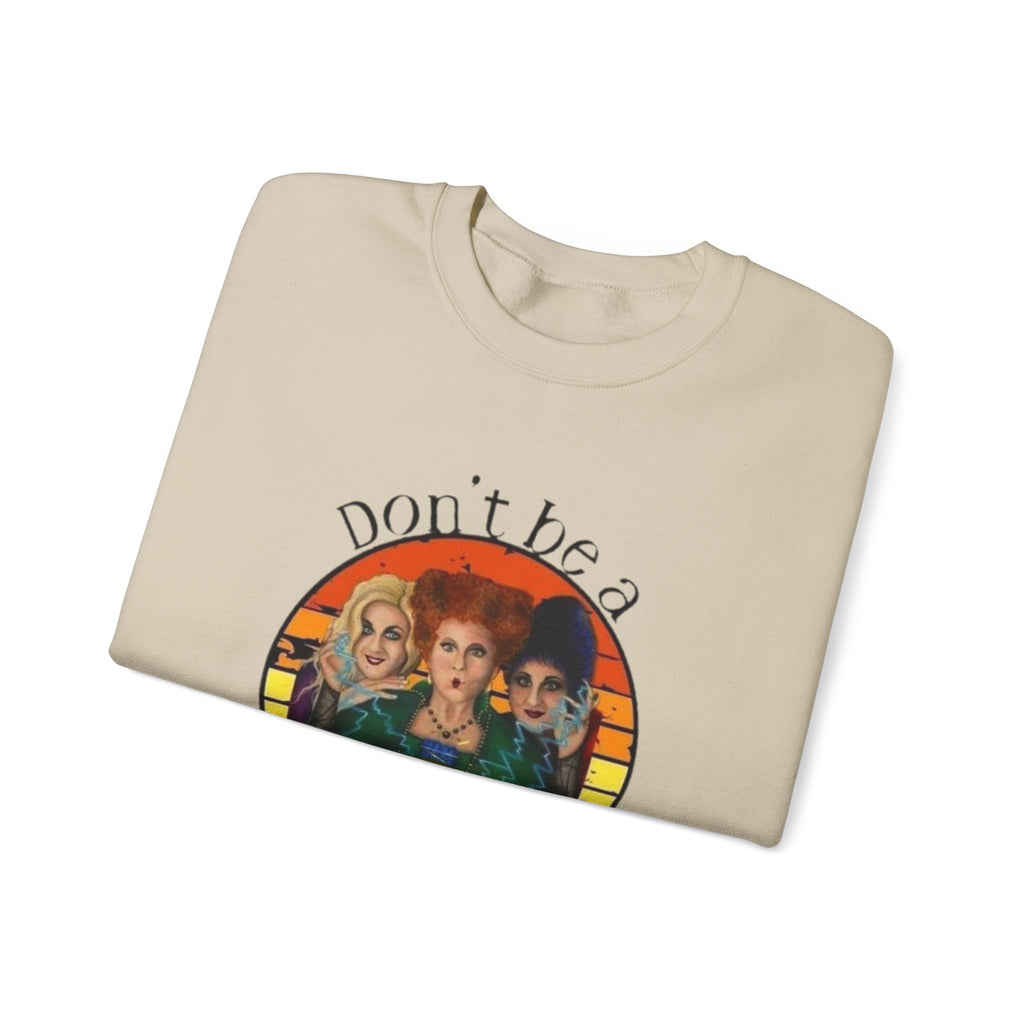 Don't Be a Salty Witch Sweatshirt, Unisex Crewneck for Halloween, Cozy Fall Apparel, Witchy Gift, Spooky Season Fashion by Printify