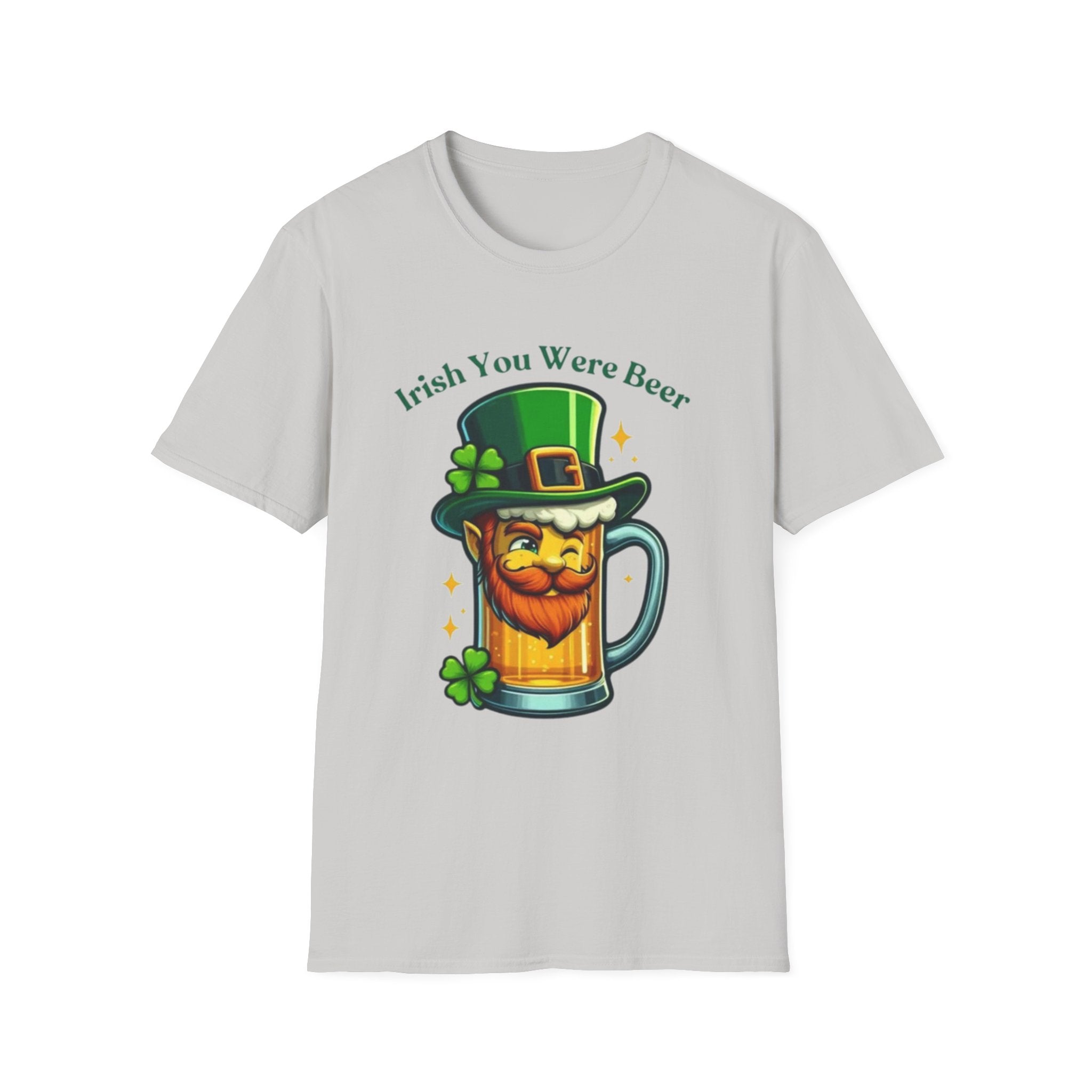 Irish You Were Beer T-Shirt — Funny St. Patrick’s Day Leprechaun Beer Tee by Printify