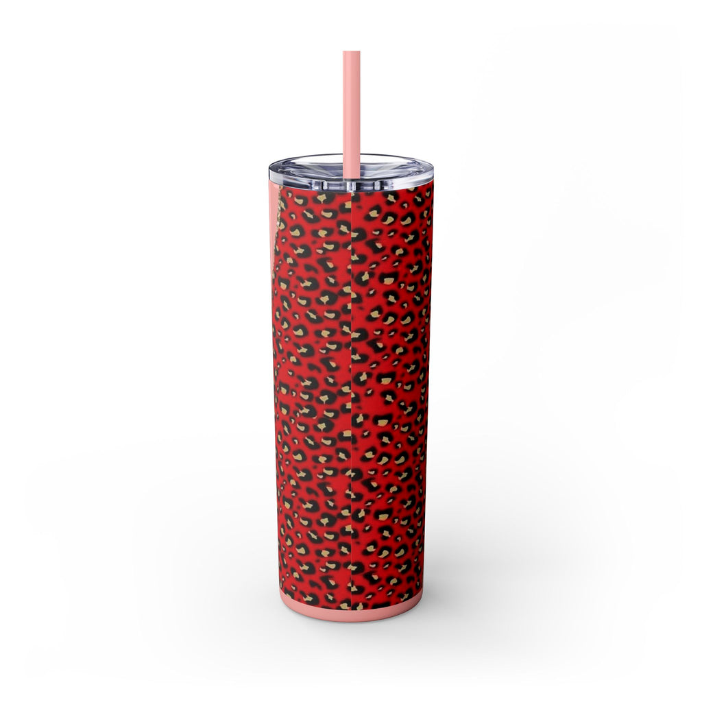 Love love Skinny Tumbler with Straw, 20oz by Printify