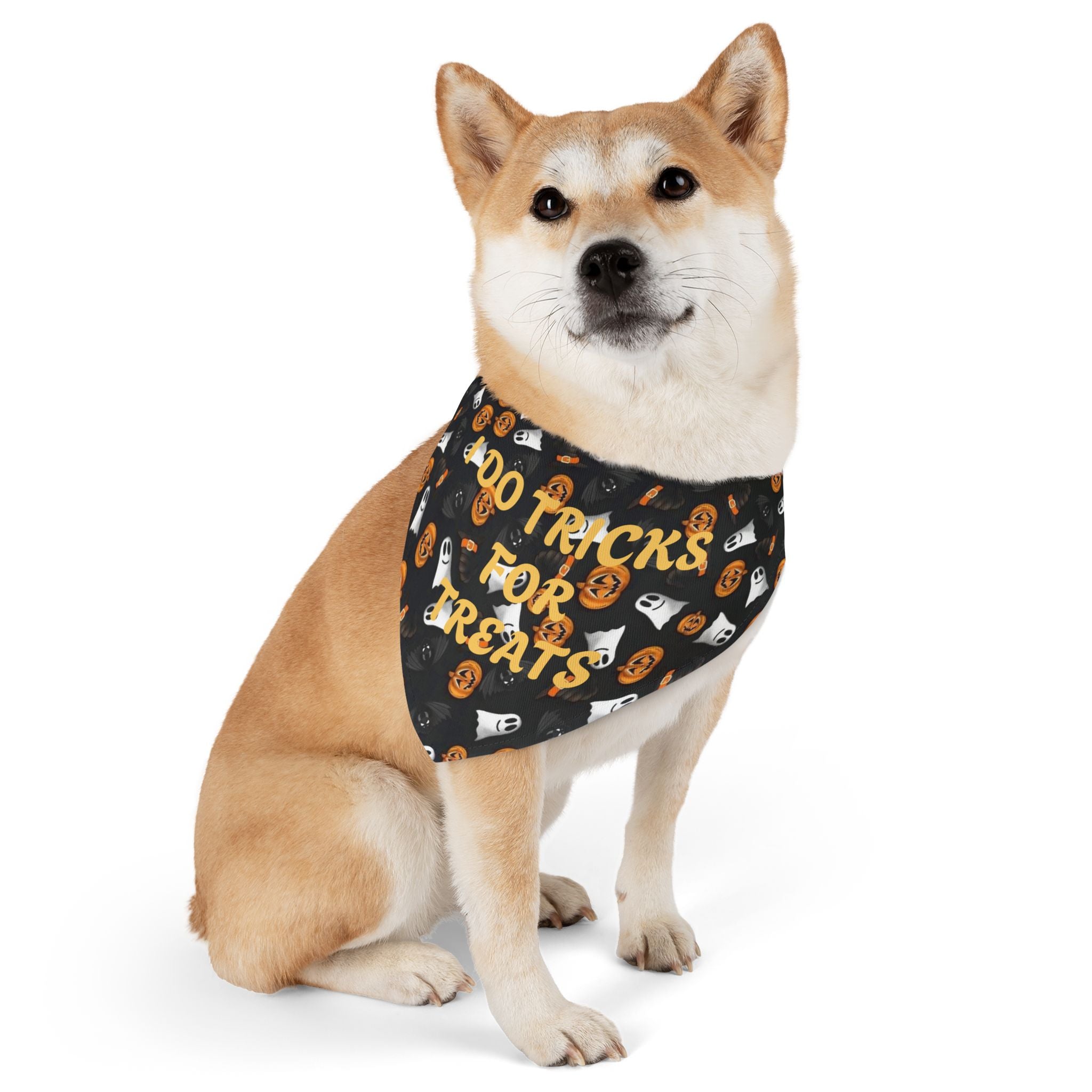 Halloween Pet Bandana Collar – “Do Tricks for Treats” Dog & Cat Accessory by Printify