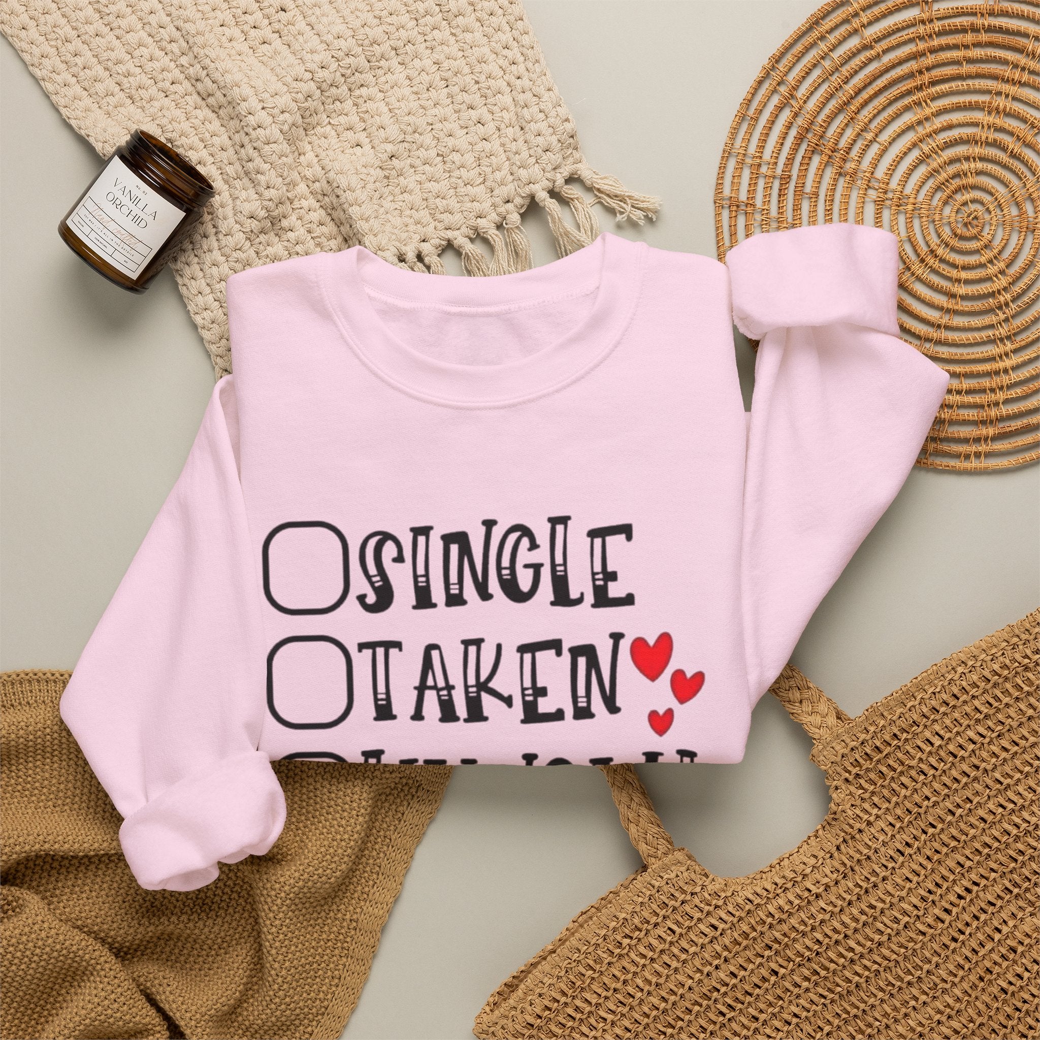 Funny Valentine's Quote, Crewneck Sweatshirt for Her, Love Sweatshirt, Valentine's Day Gift, Comfy Pullover, Relationship Humor by Printify