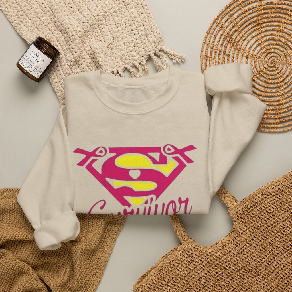 Super Survivor Crewneck Sweatshirt for Strong Individuals by Printify