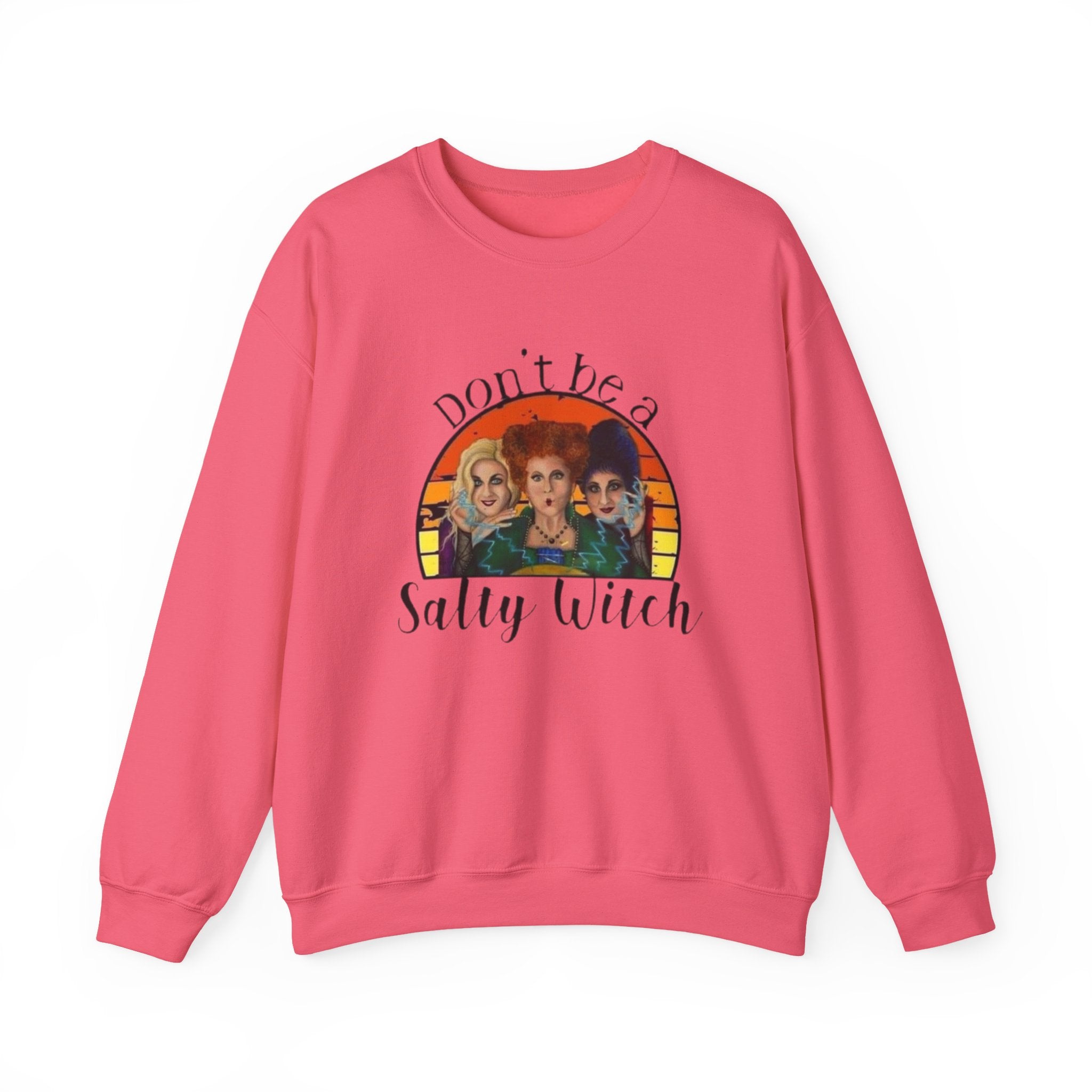 Don't Be a Salty Witch Sweatshirt, Unisex Crewneck for Halloween, Cozy Fall Apparel, Witchy Gift, Spooky Season Fashion by Printify