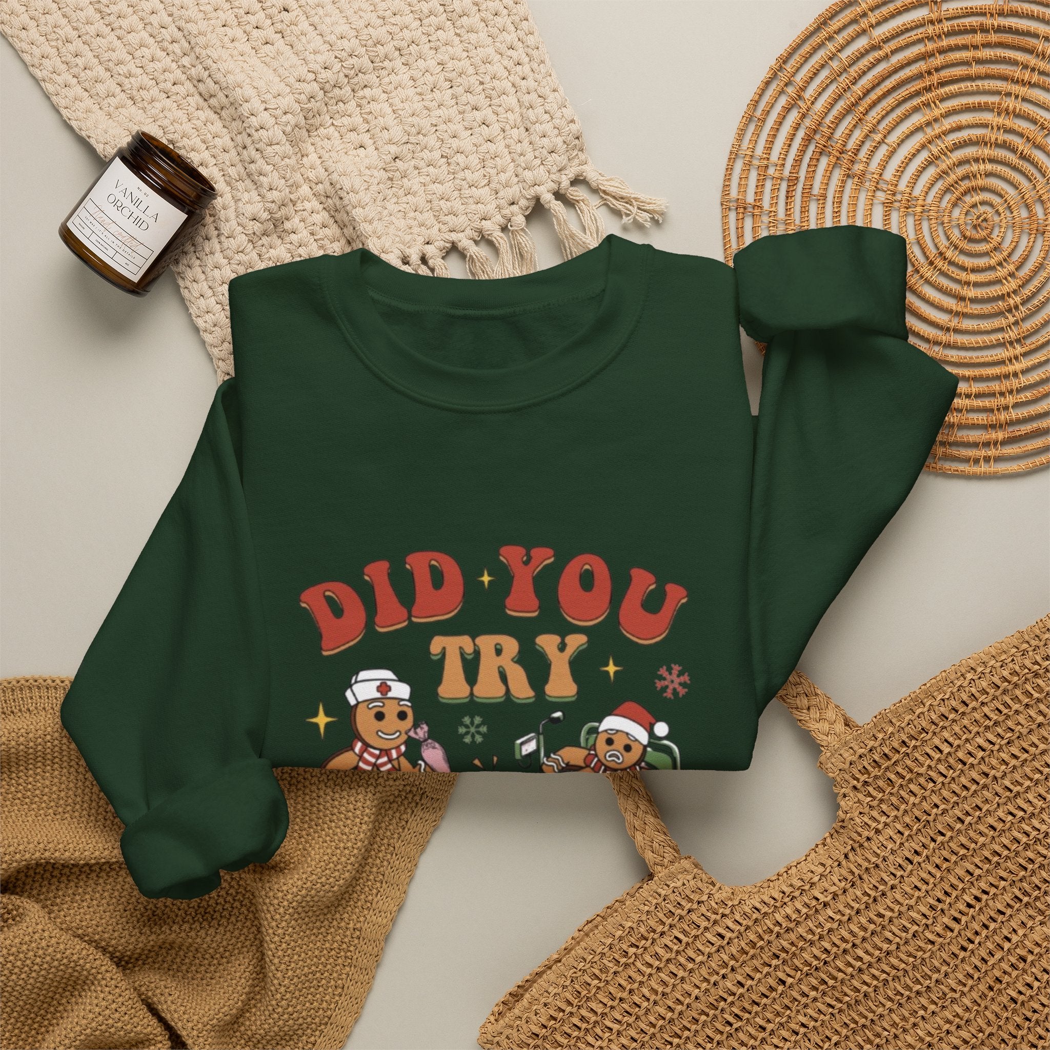 Holiday Gingerbread Sweatshirt — "Did You Try Icing It?" Cozy Christmas Crewneck by Printify
