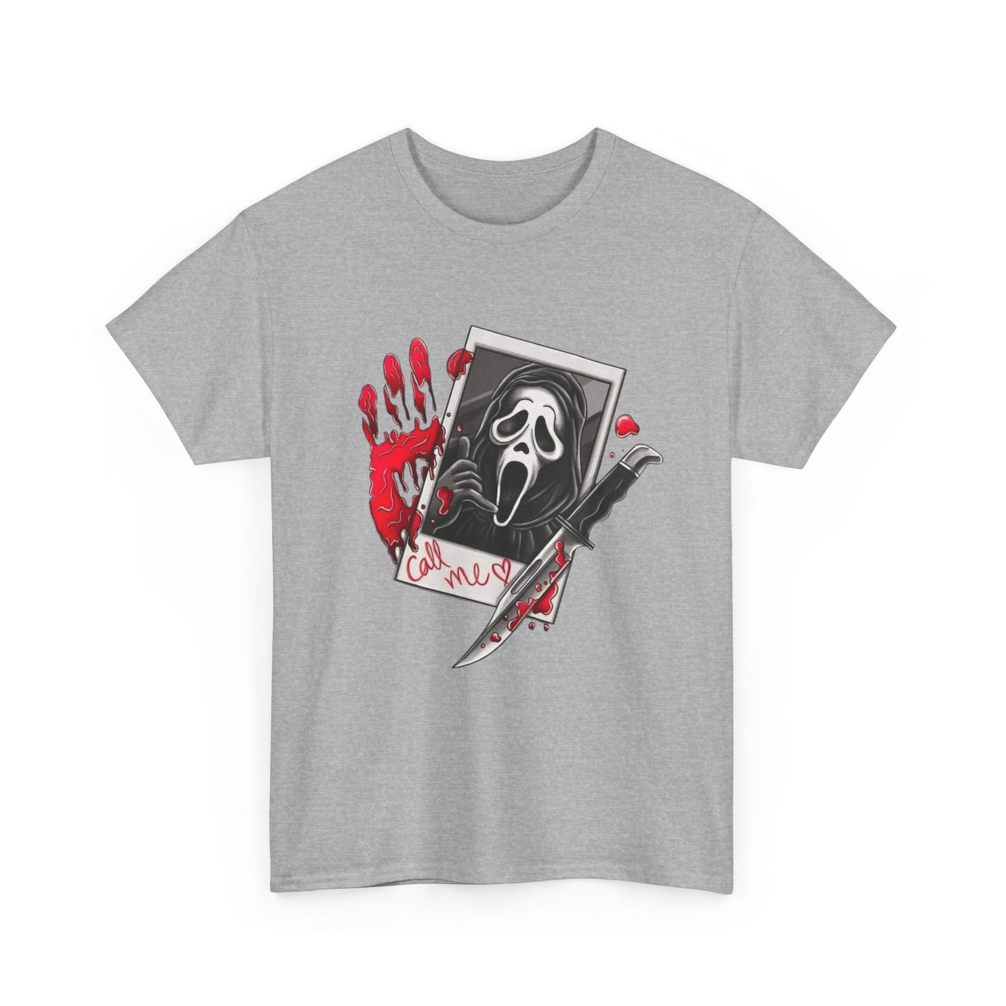 Horror Movie Valentine's Unisex Tee, Scream Film Lover Gift T-Shirt, Halloween Scary Movie Shirt, Cotton Tee for Horror Fans, Valentine's by Printify