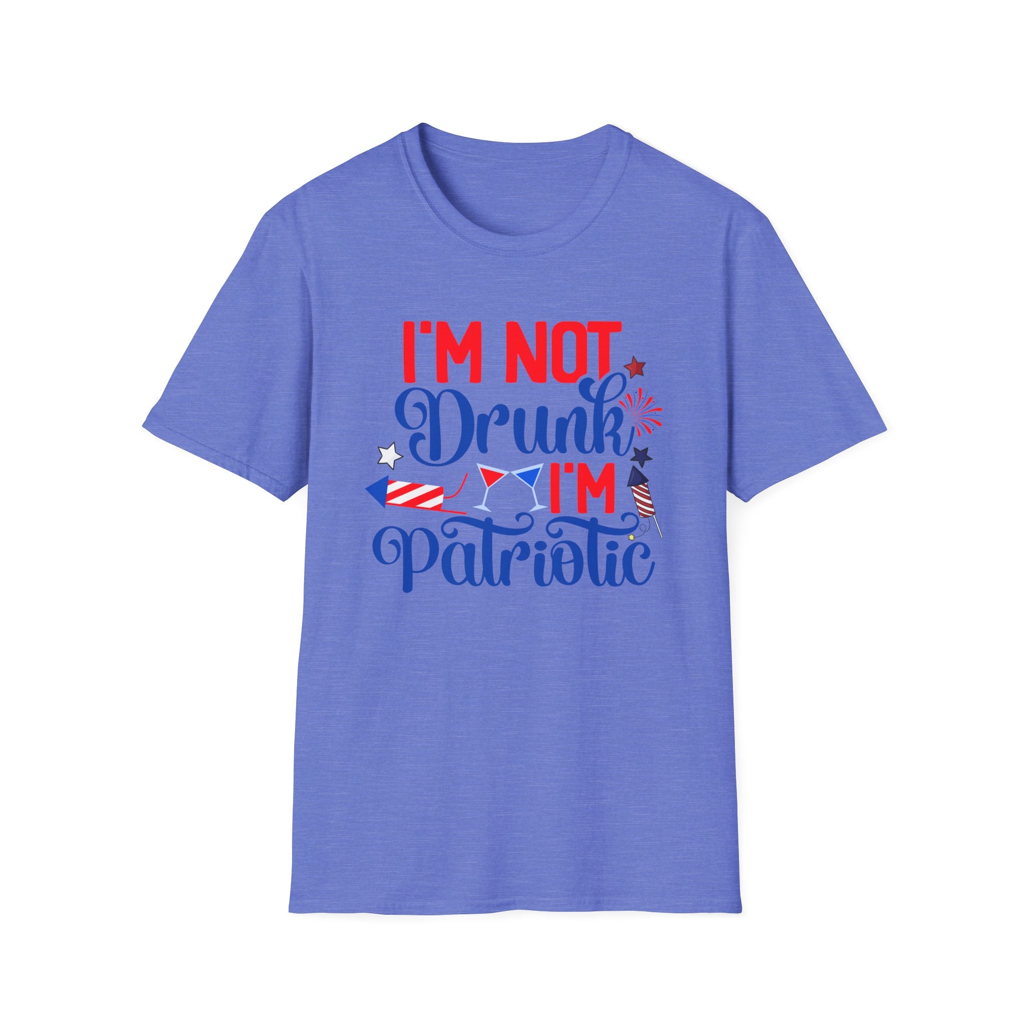 Patriotic Tee — "I'm Not Drunk, I'm Patriotic" Fourth of July T-Shirt by Printify