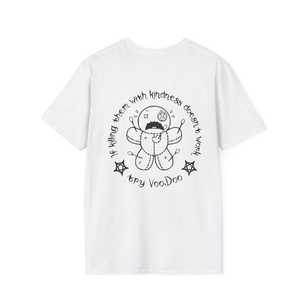 Minimal Angel Bear Chest Pocket T-Shirt by Printify