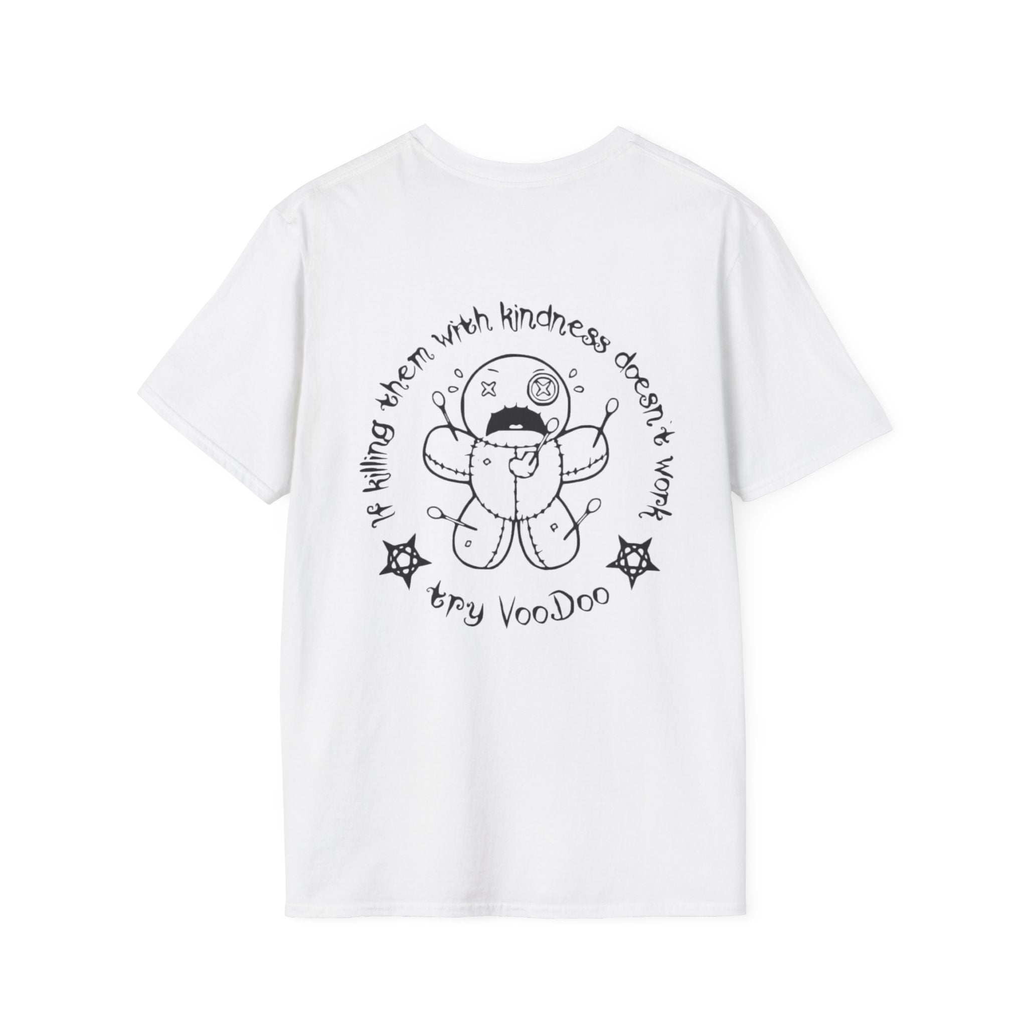 Minimal Angel Bear Chest Pocket T-Shirt by Printify