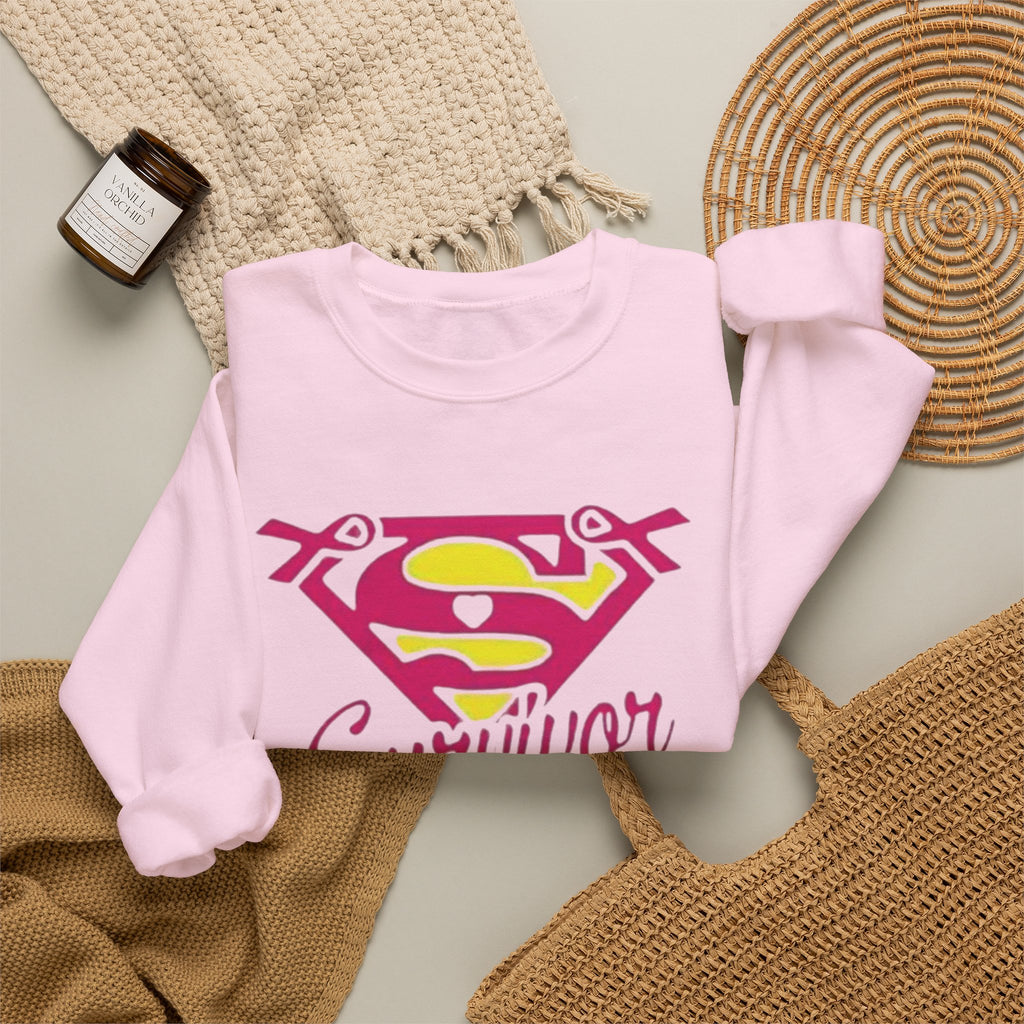 Super Survivor Crewneck Sweatshirt for Strong Individuals by Printify