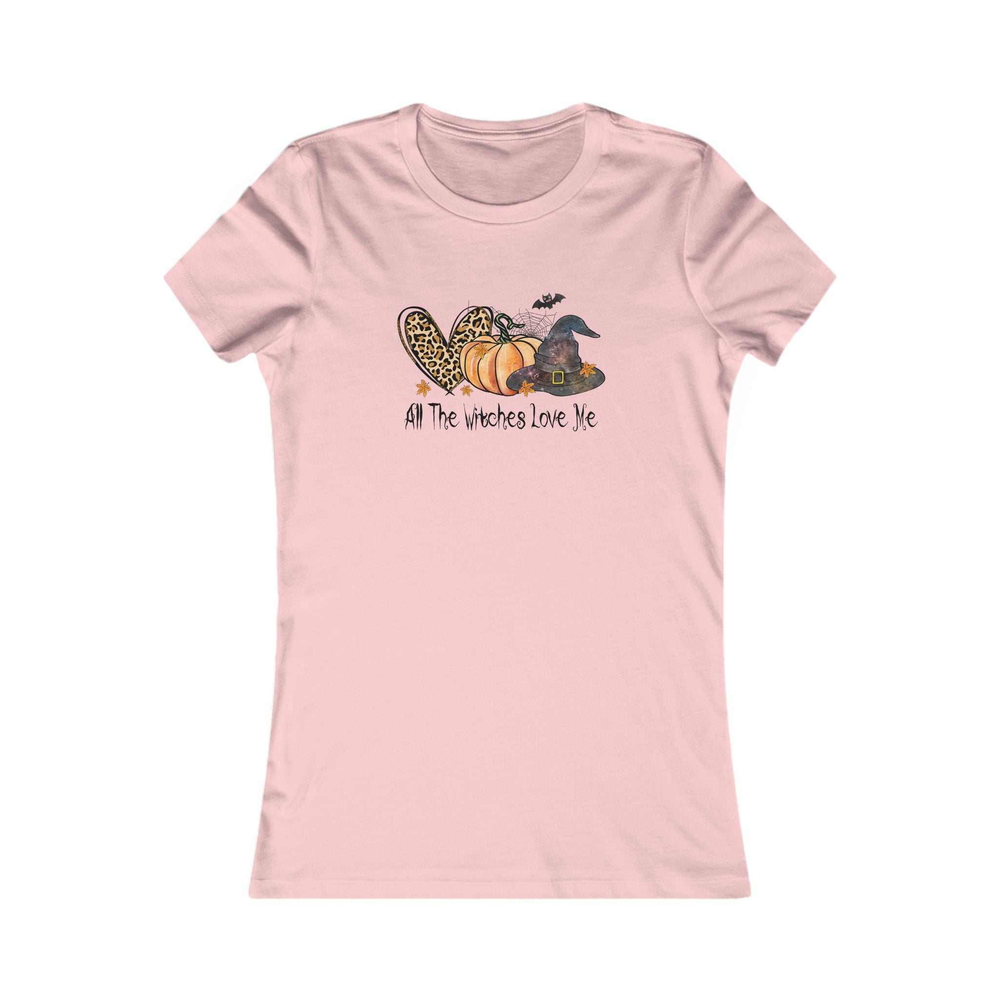 Women's Festive Graphic Tee | All The Witches Love Me | Halloween Shirt, Cute Fall T-Shirt, Witchy Apparel, Fun Casual Wear, Gift for Her by Printify