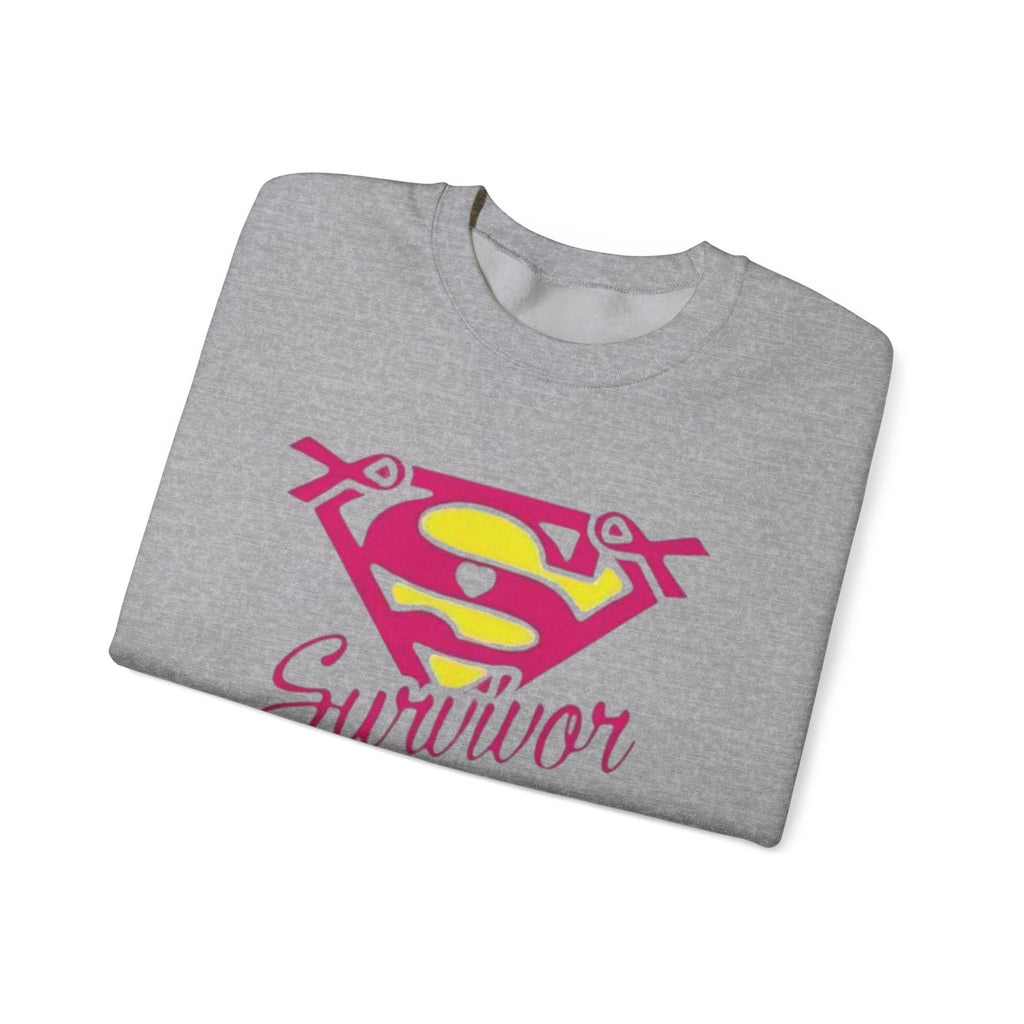 Super Survivor Crewneck Sweatshirt for Strong Individuals by Printify