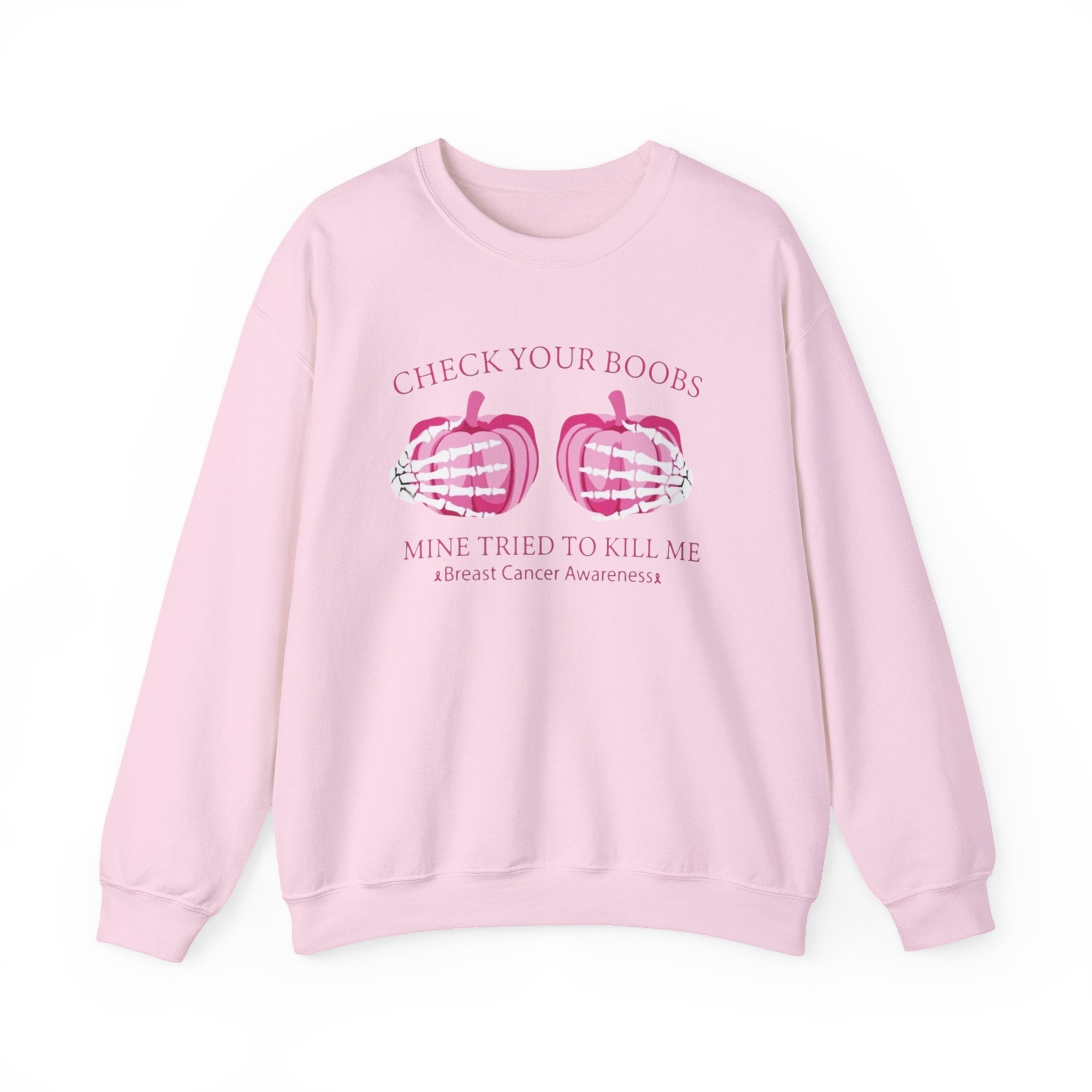 Breast Cancer Awareness Sweatshirt - Check Your Boobs by Printify