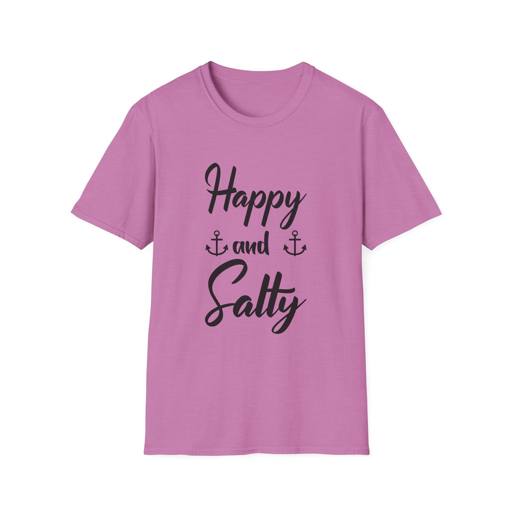 Happy and Salty T-Shirt — Nautical Anchor Graphic Tee by Printify