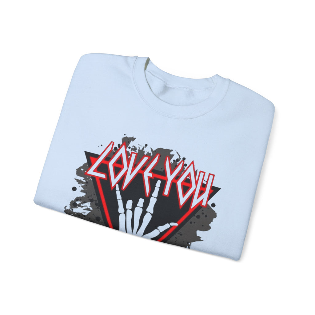 Rock Love You Sweatshirt, Music Love Sweatshirt, Rock Music Sweater, Gift for Music Lovers by Printify