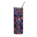 Horror Icons 20oz Stainless Steel Tumbler — Neon Cult Classic Faces Travel Cup by Printify