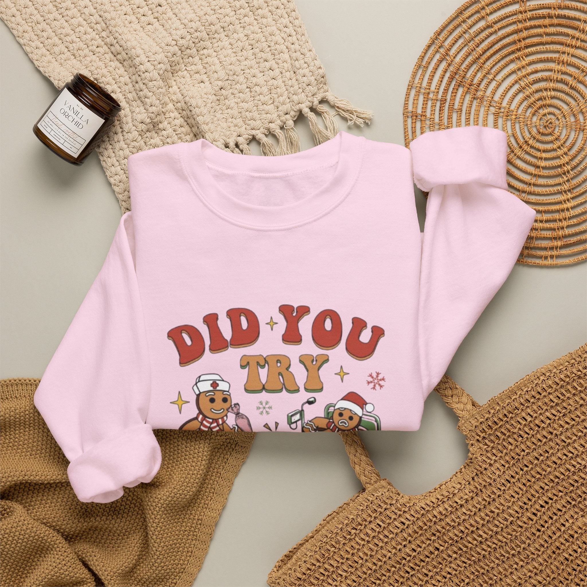 Holiday Gingerbread Sweatshirt — "Did You Try Icing It?" Cozy Christmas Crewneck by Printify
