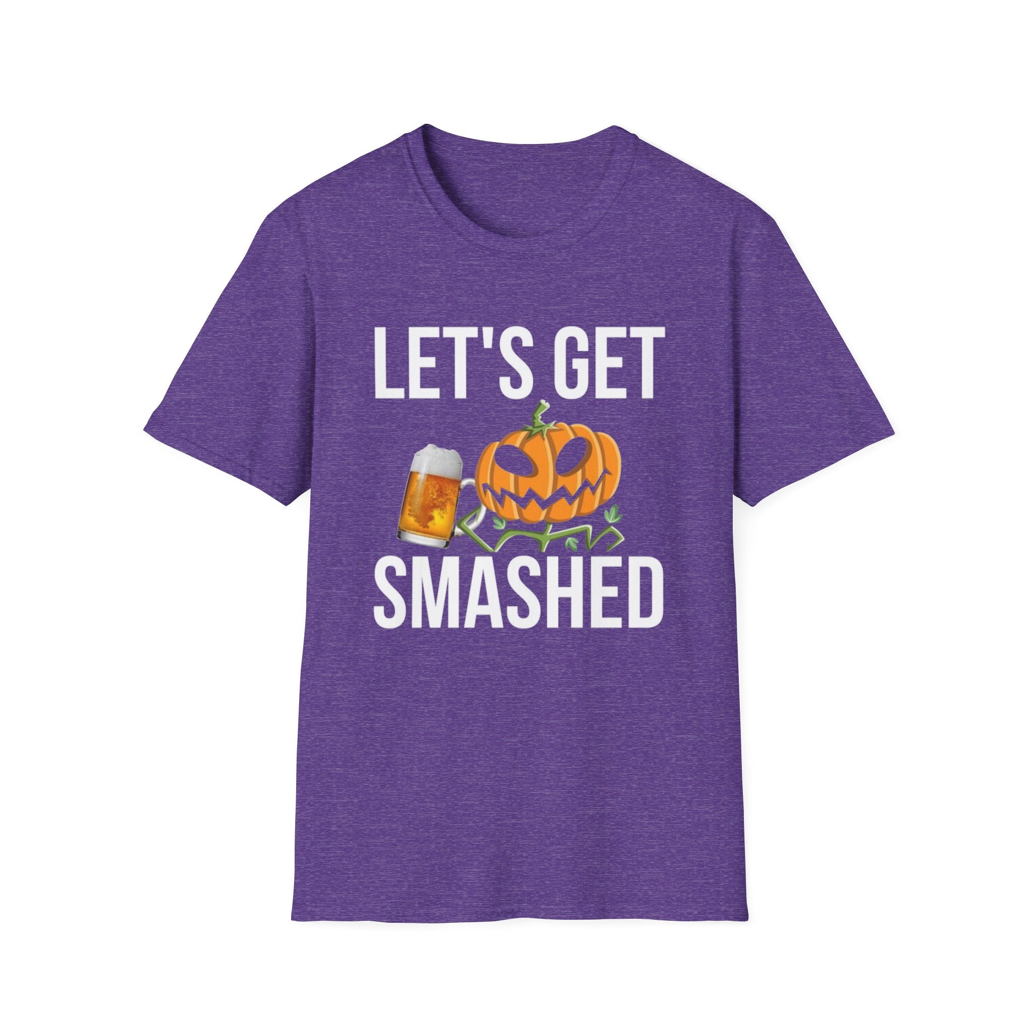 Halloween "Let's Get Smashed" T-Shirt — Pumpkin & Beer Party Tee by Printify