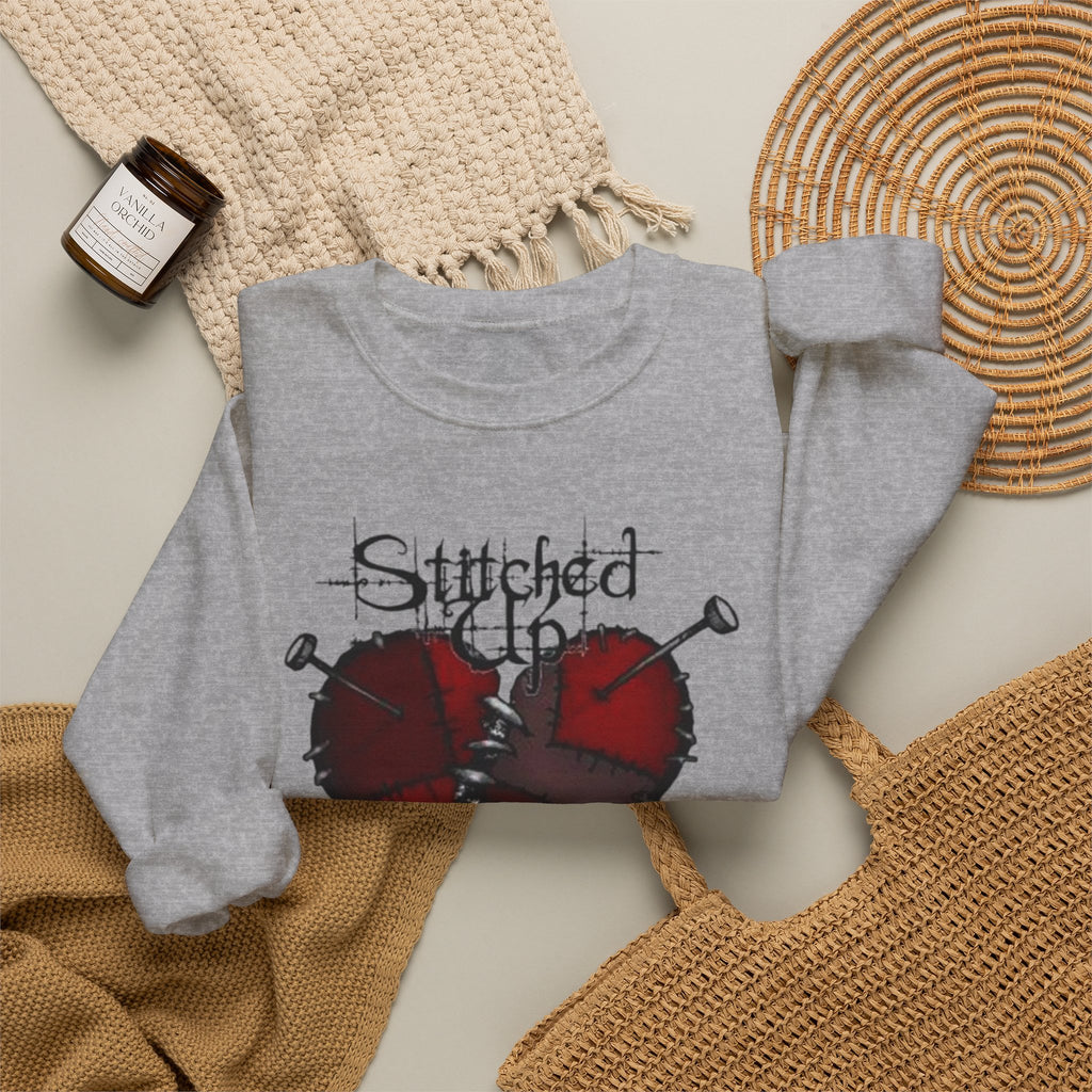 Stitched up heart Crewneck Sweatshirt by Printify