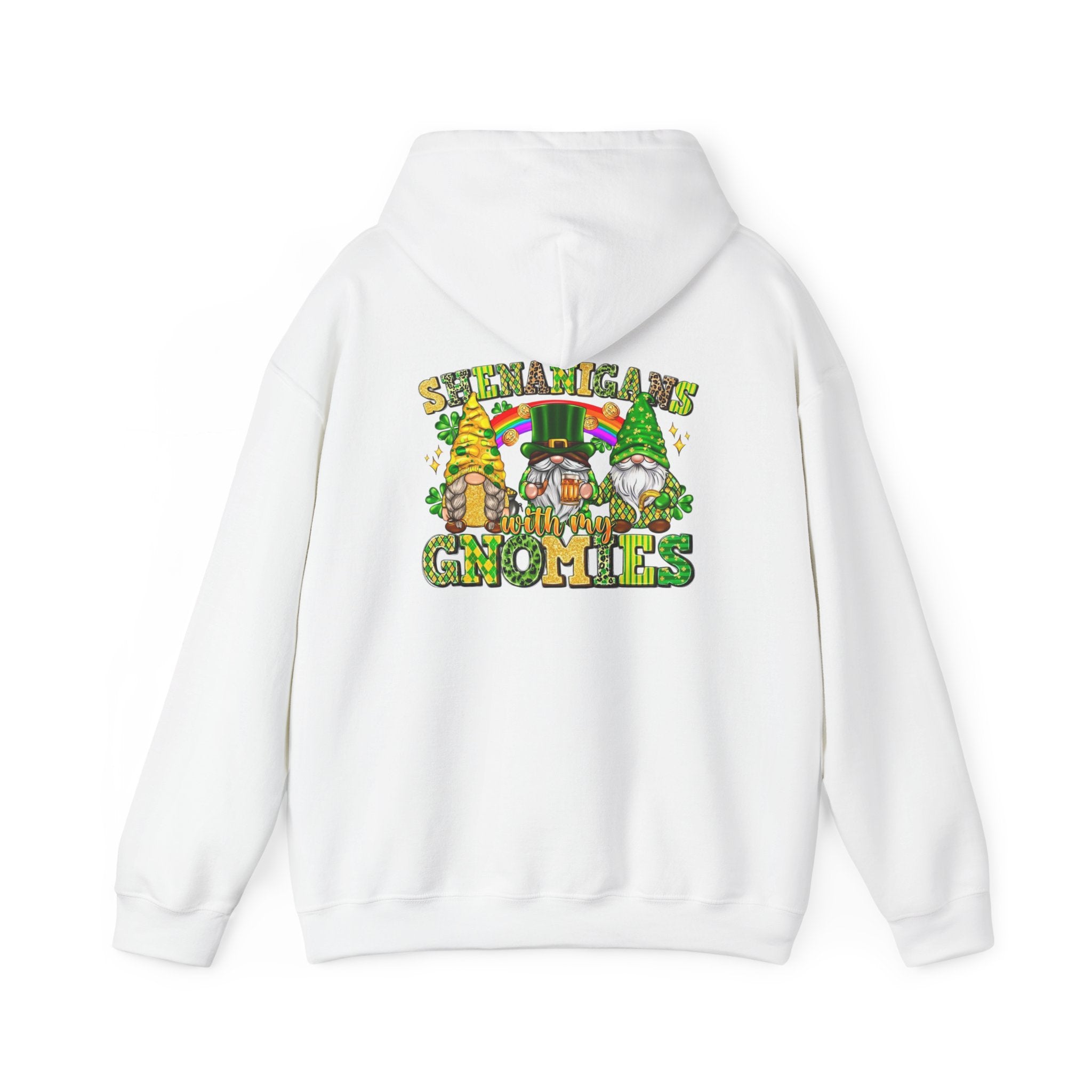 St. Patrick's Gnomes Hoodie – Shamrock Gnomies Lucky Clover Sweatshirt by Printify