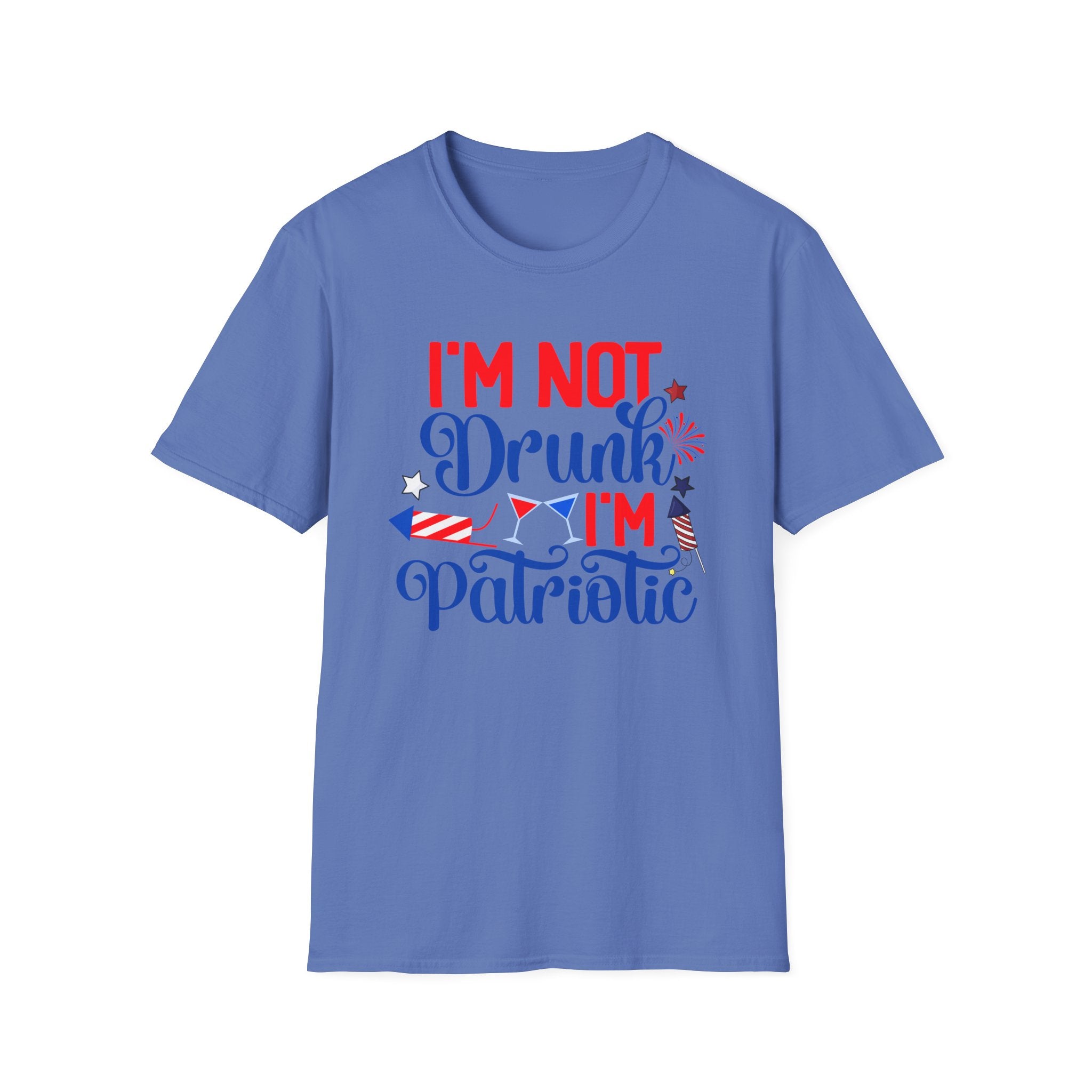 Patriotic Tee — "I'm Not Drunk, I'm Patriotic" Fourth of July T-Shirt by Printify