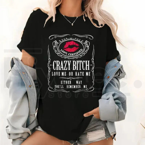 "Bold Statement" Women’s Casual Cotton – Humorous Short-Sleeve Graphic by Hiyatee