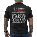 "Emotional Support Husband" – USA Flag Motif Graphic Apparel by Hiyatee