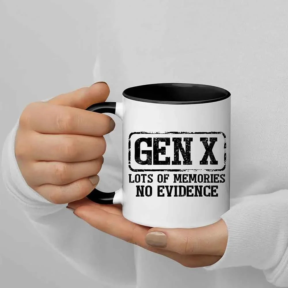 Funny Gen X Coffee Mug Lots of Memories No Evidence Cup by Adorb Custom Tees