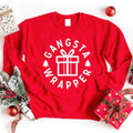 Gangsta Wrapper Christmas Red Sweatshirt by Adorb Custom Tees
