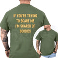 "I'm Scared Of Boobies" Funny T-Shirt – Humorous Adult Graphic Tee for Men by Hiyatee