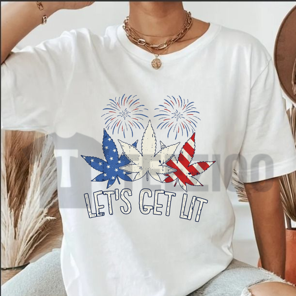 Star Spangled Stoner Funny 4th of July Weed Independence Day Graphic T-Shirt by Teezioo