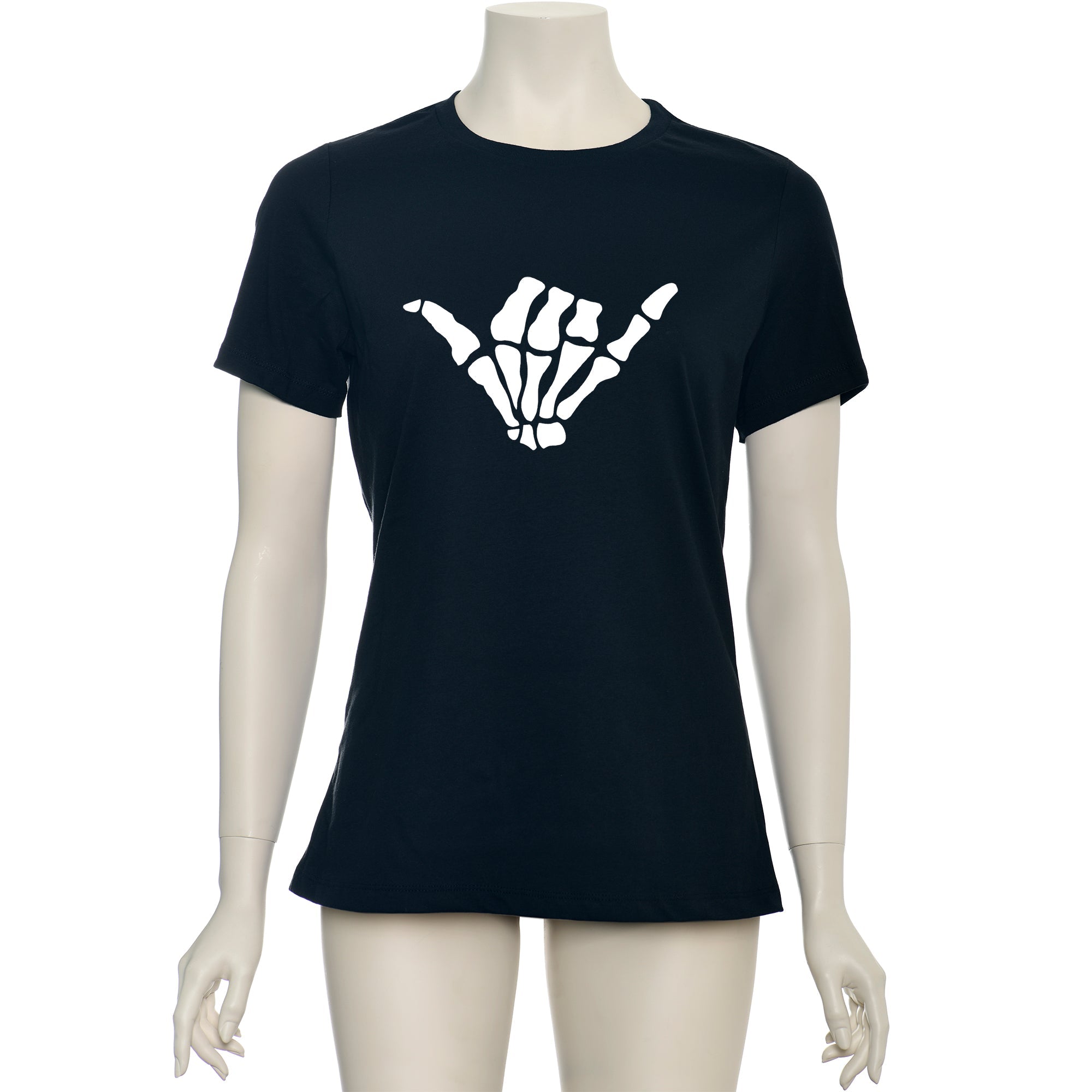 Glow in the Dark Shaka Skelelton Hand Tee Shirt by BodyCandy