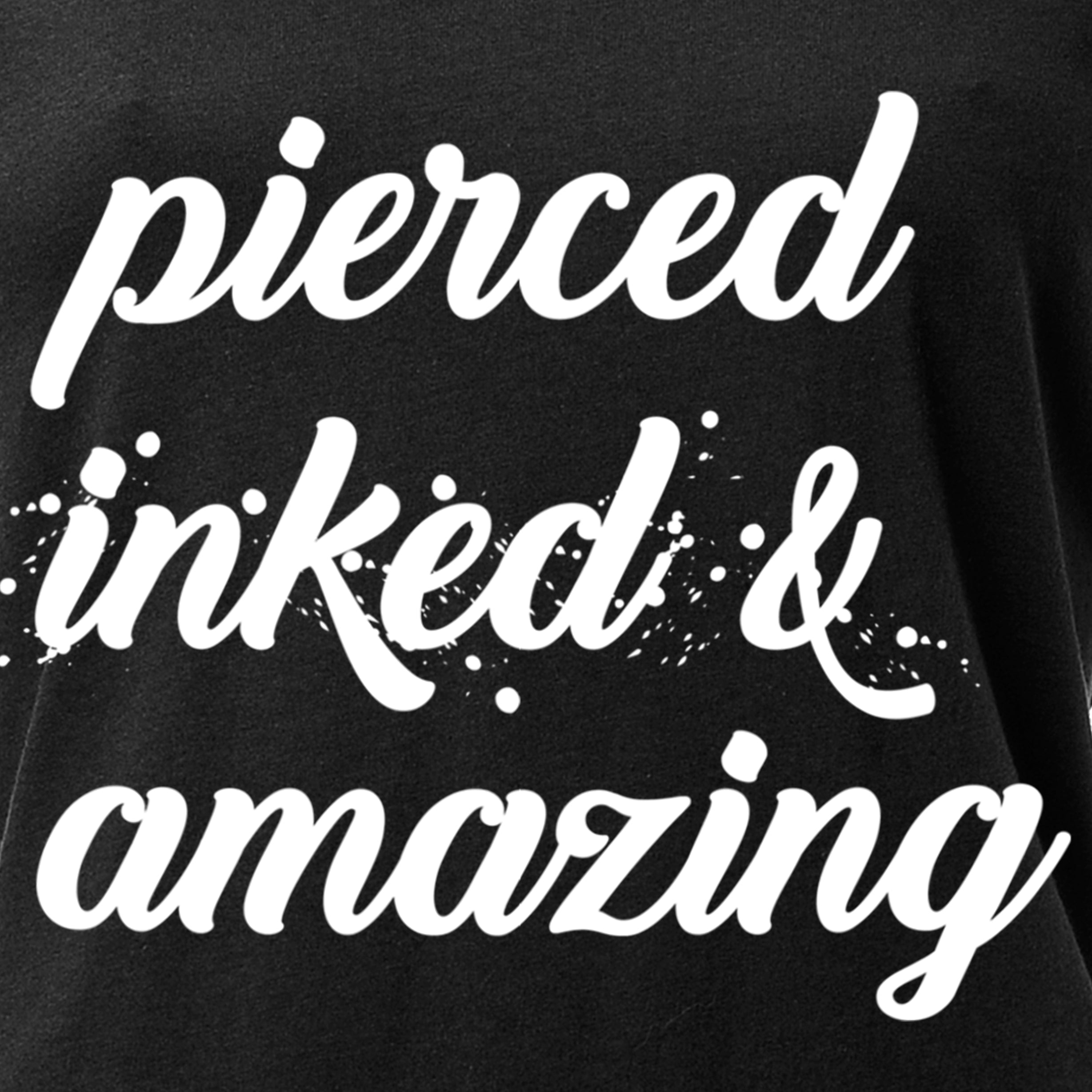 Pierced Inked & Amazing Black Tapered V-Neck Tee Shirt by BodyCandy