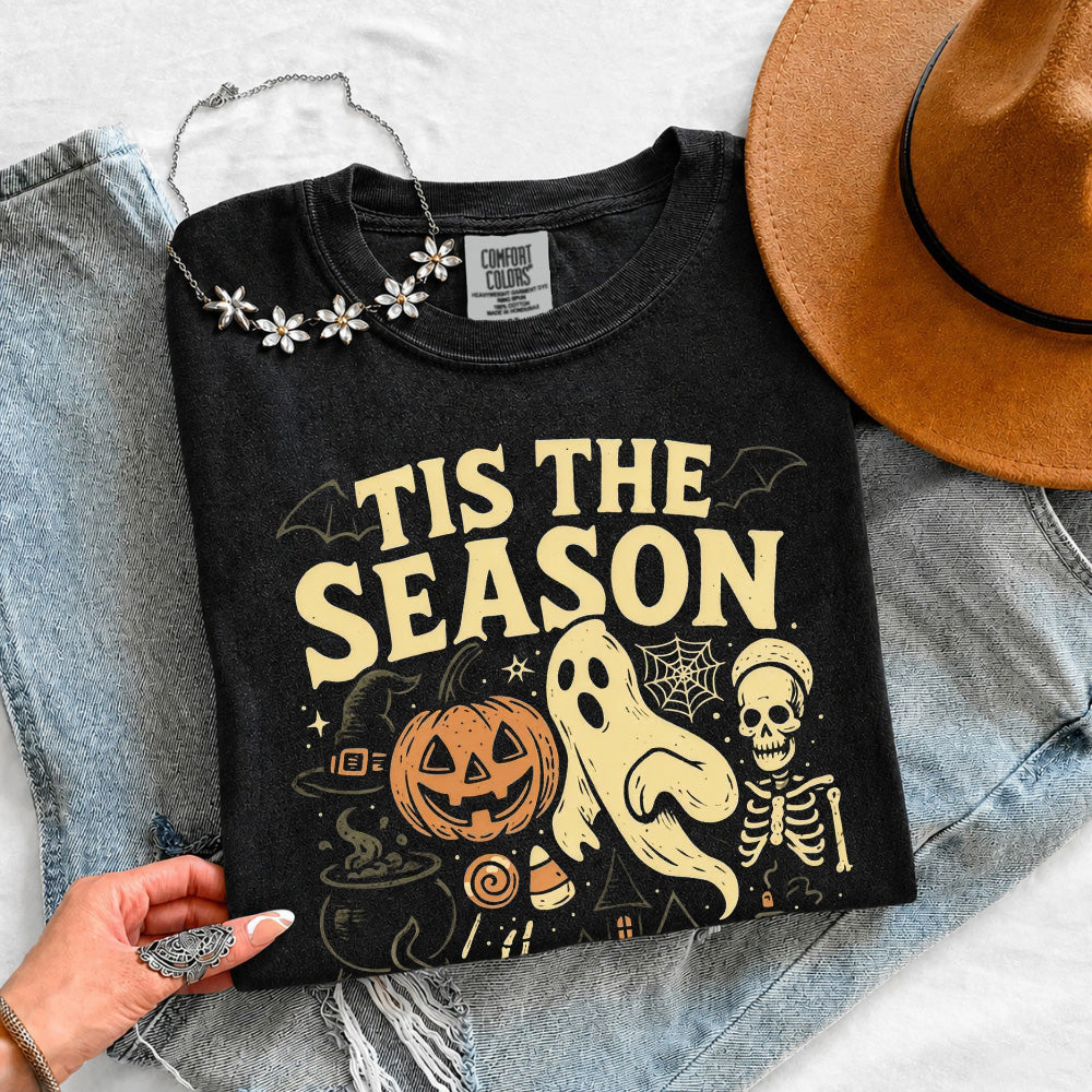 Tis The Season Halloween Comfort Color Shirt - Spooky Tee by Adorb Custom Tees