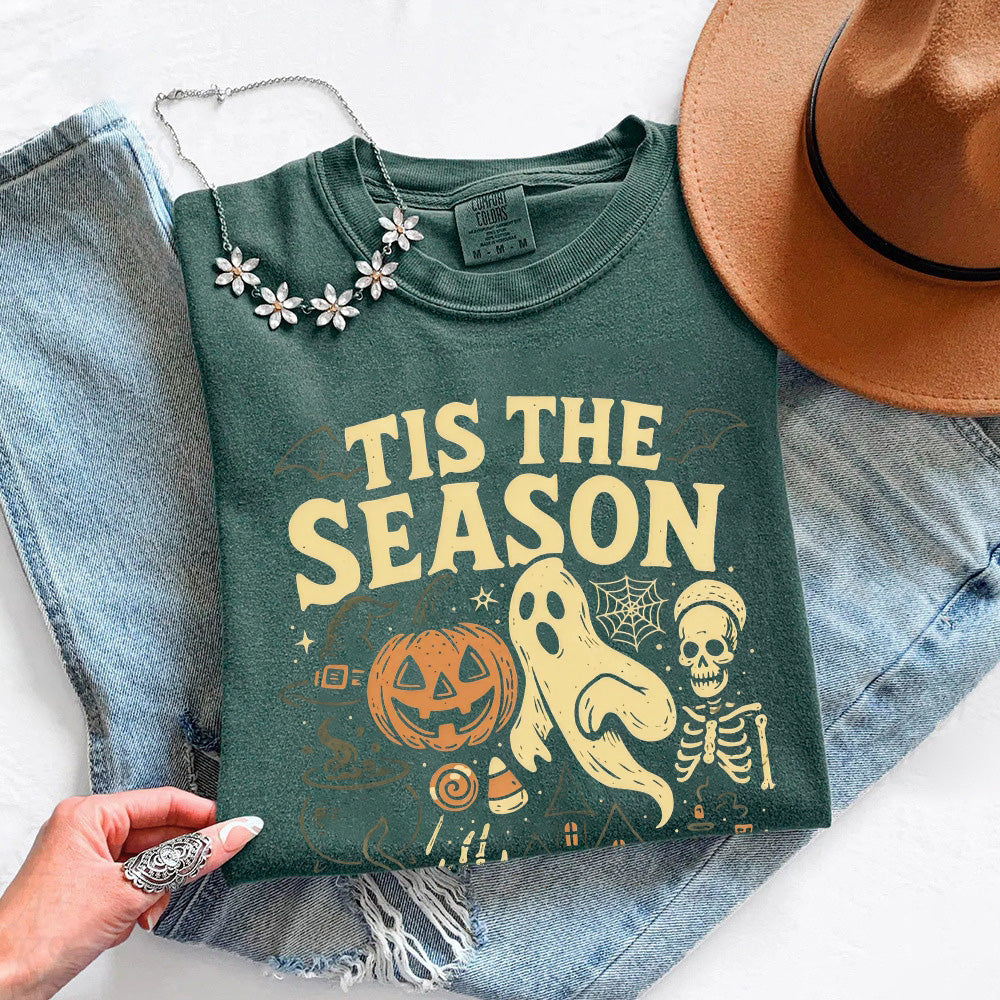 Tis The Season Halloween Comfort Color Shirt - Spooky Tee by Adorb Custom Tees