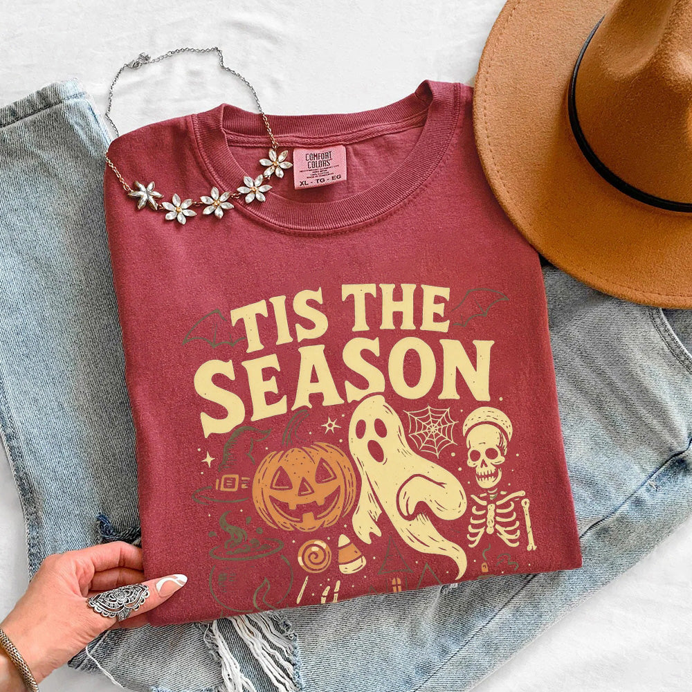 Tis The Season Halloween Comfort Color Shirt - Spooky Tee by Adorb Custom Tees
