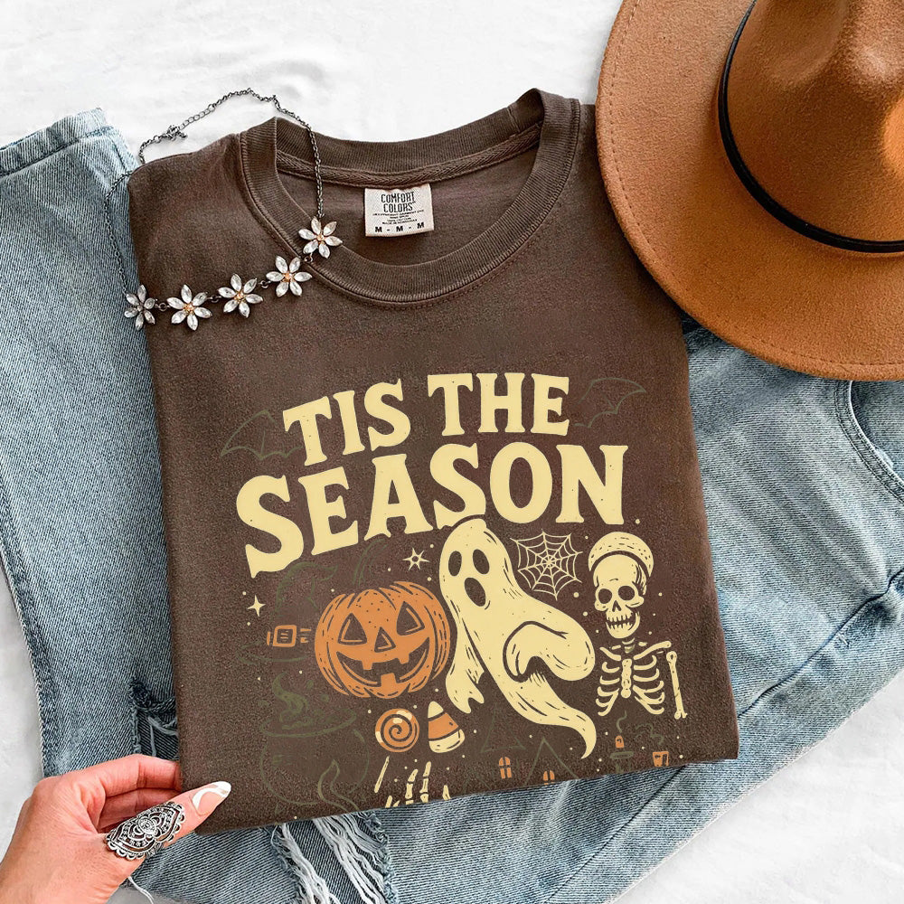 Tis The Season Halloween Comfort Color Shirt - Spooky Tee by Adorb Custom Tees