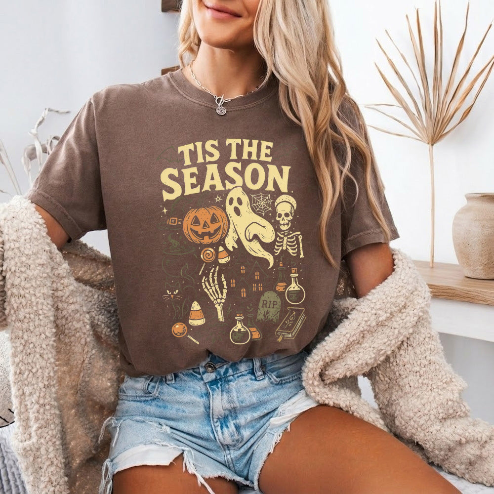 Tis The Season Halloween Comfort Color Shirt - Spooky Tee by Adorb Custom Tees