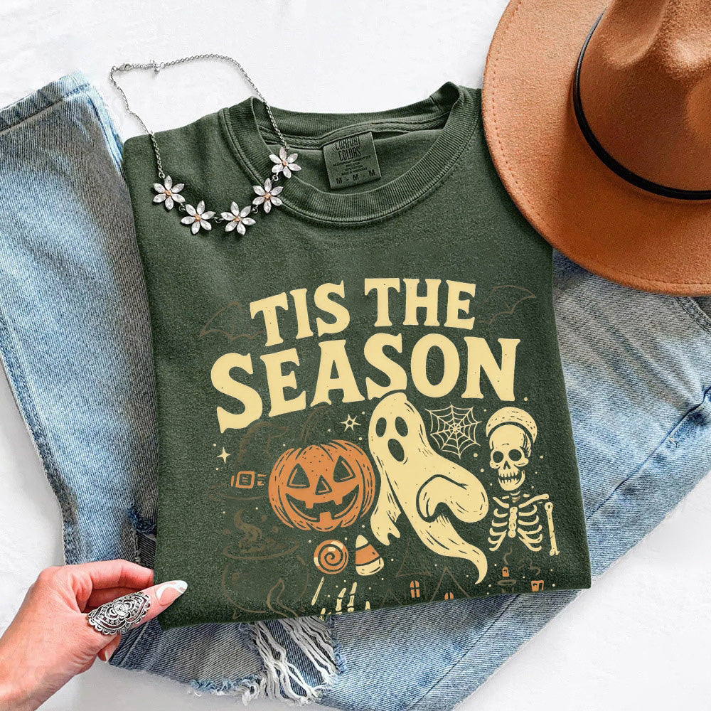 Tis The Season Halloween Comfort Color Shirt - Spooky Tee by Adorb Custom Tees