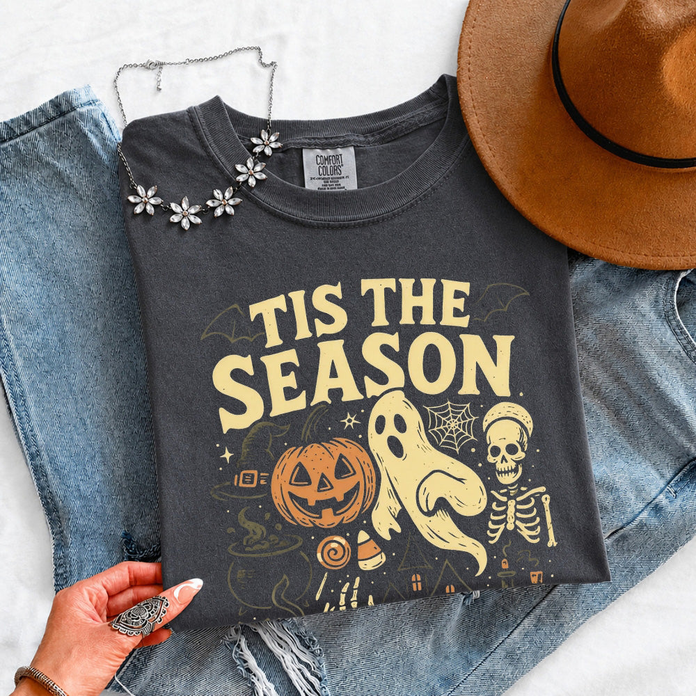 Tis The Season Halloween Comfort Color Shirt - Spooky Tee by Adorb Custom Tees
