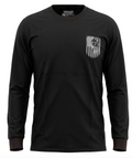 Men's Long Sleeve T-Shirt with American Eagle & Flag Print by Unik Just for Bikers