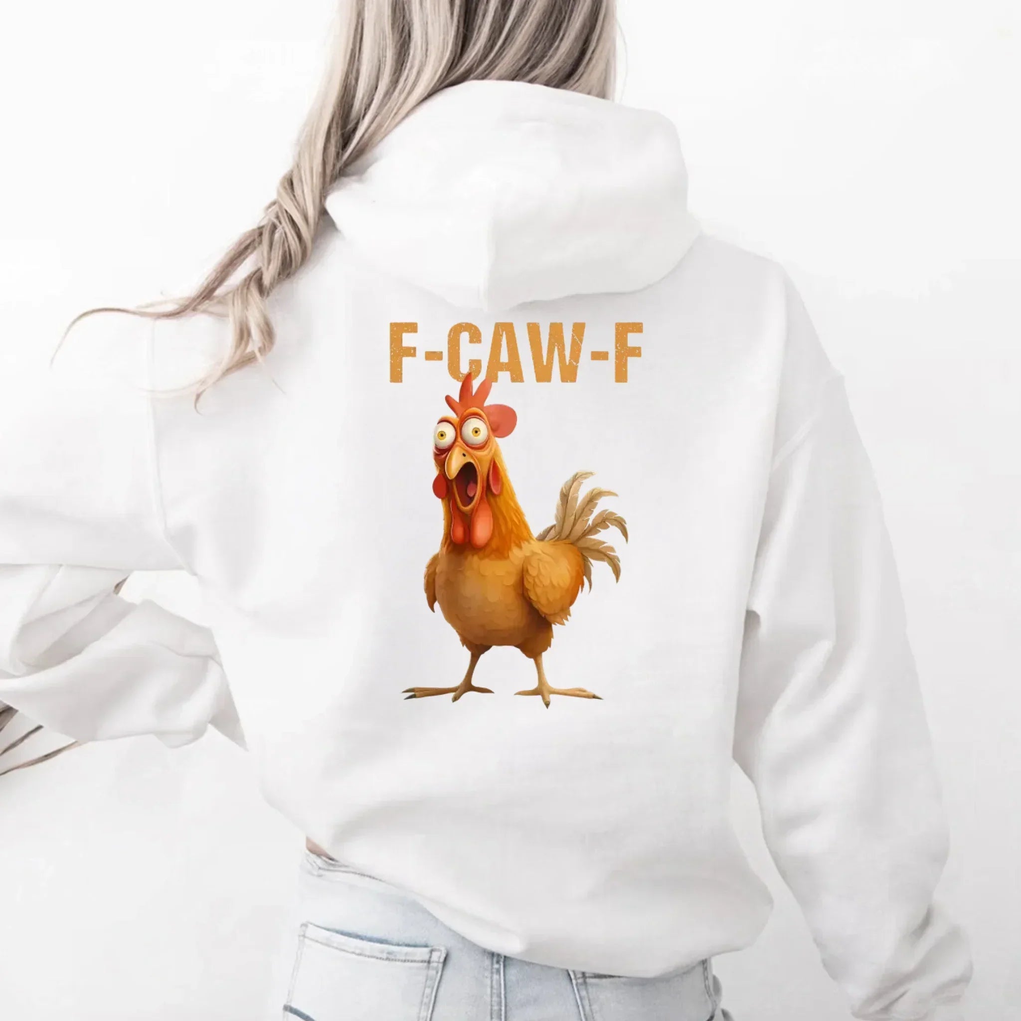 Funny F-Caw-F Rooster Hoodie by Adorb Custom Tees