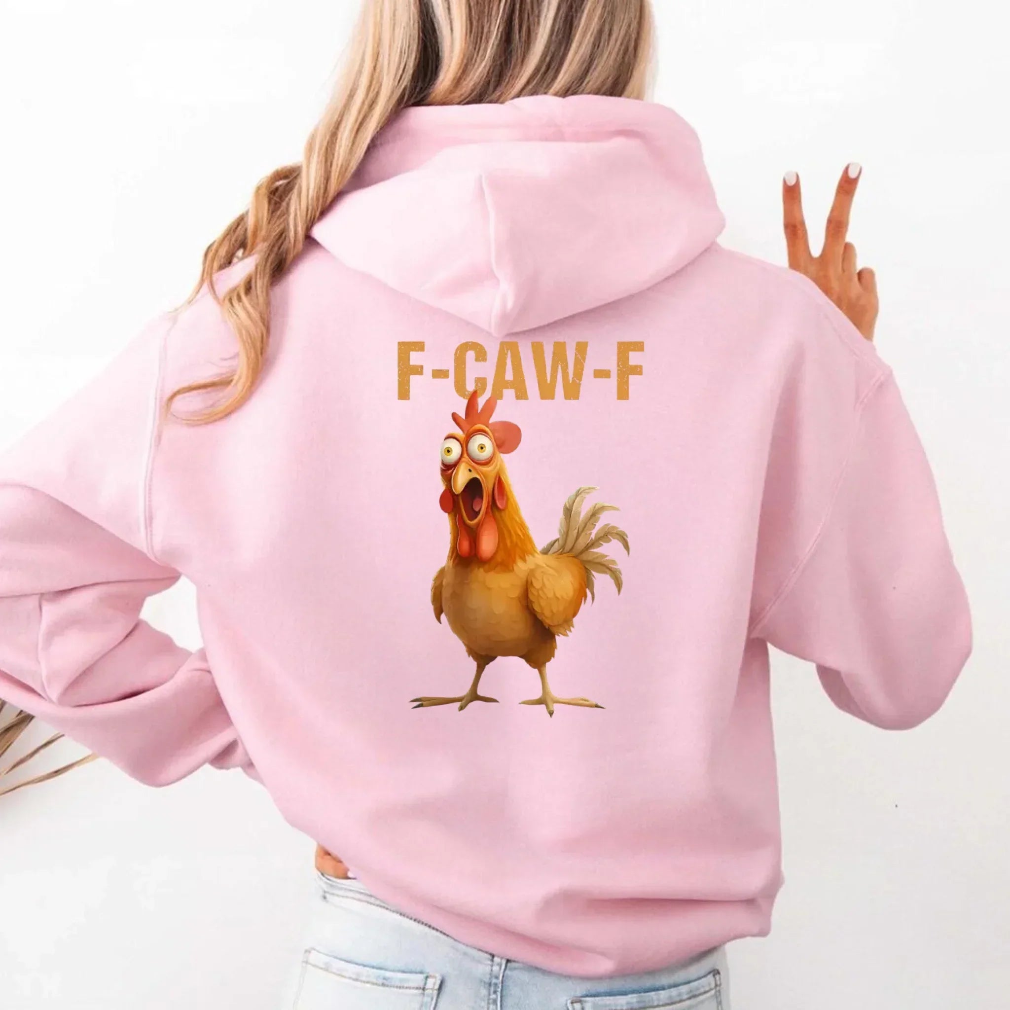 Funny F-Caw-F Rooster Hoodie by Adorb Custom Tees