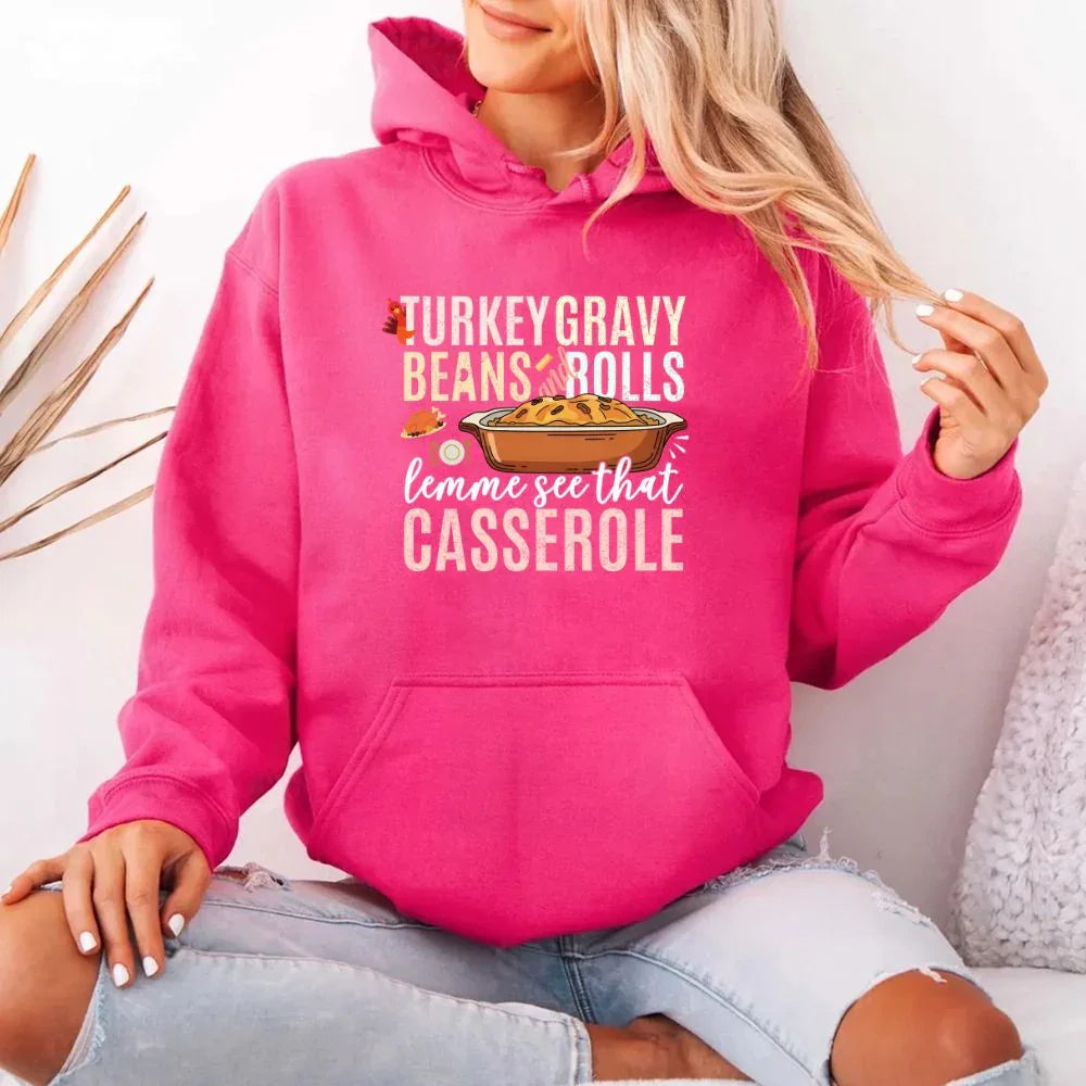 Turkey Gravy Beans & Rolls Hoodie – Funny Thanksgiving Casserole Hoodies by Adorb Custom Tees