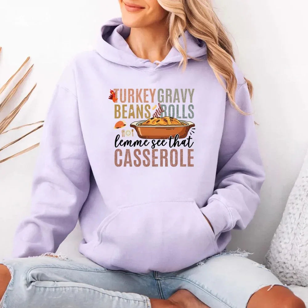 Turkey Gravy Beans & Rolls Hoodie – Funny Thanksgiving Casserole Hoodies by Adorb Custom Tees