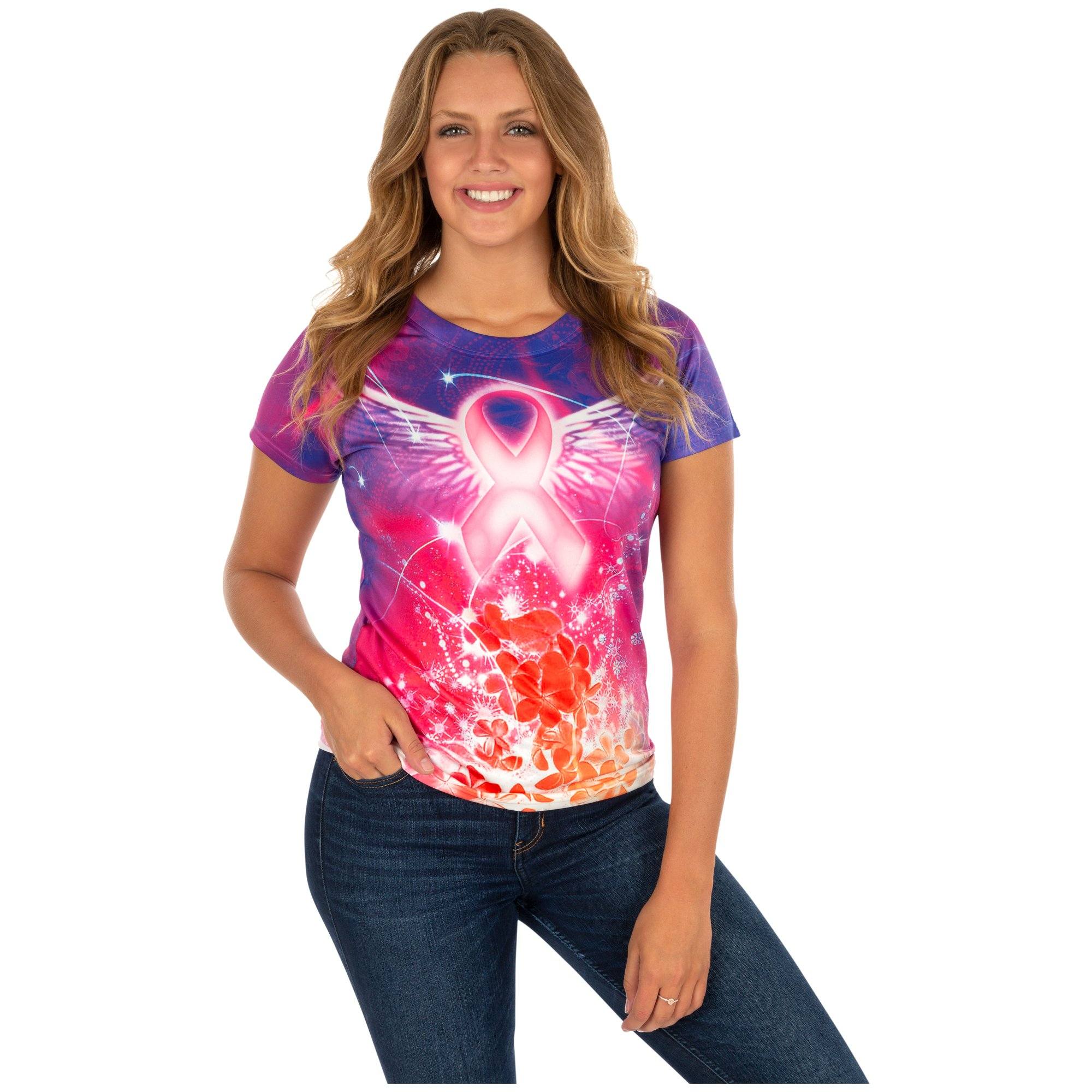 Spirit Wings Pink Ribbon Tee by GreaterGood
